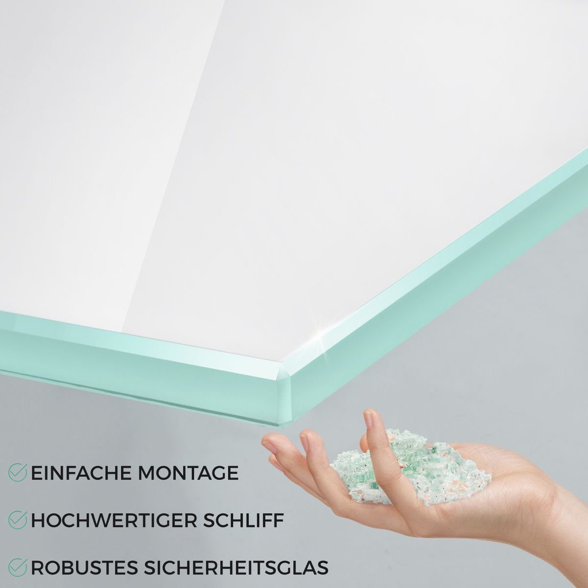 bonsport Badregal Glas Regal, Glasregal Milchglas rechteckig 60 x 10.16 x 0 günstig online kaufen