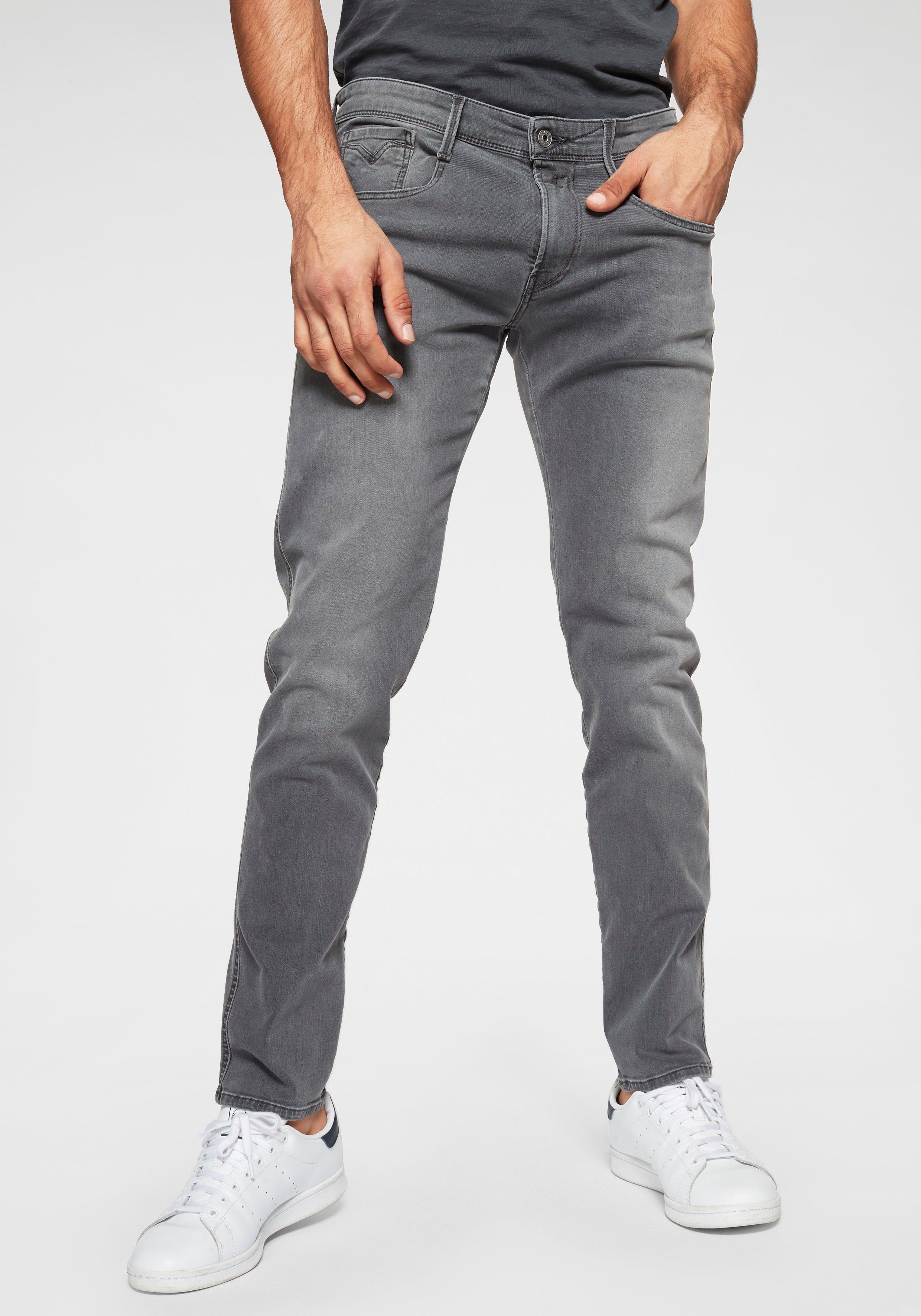 Anbass Superstretch Slim-fit-Jeans Replay GREY