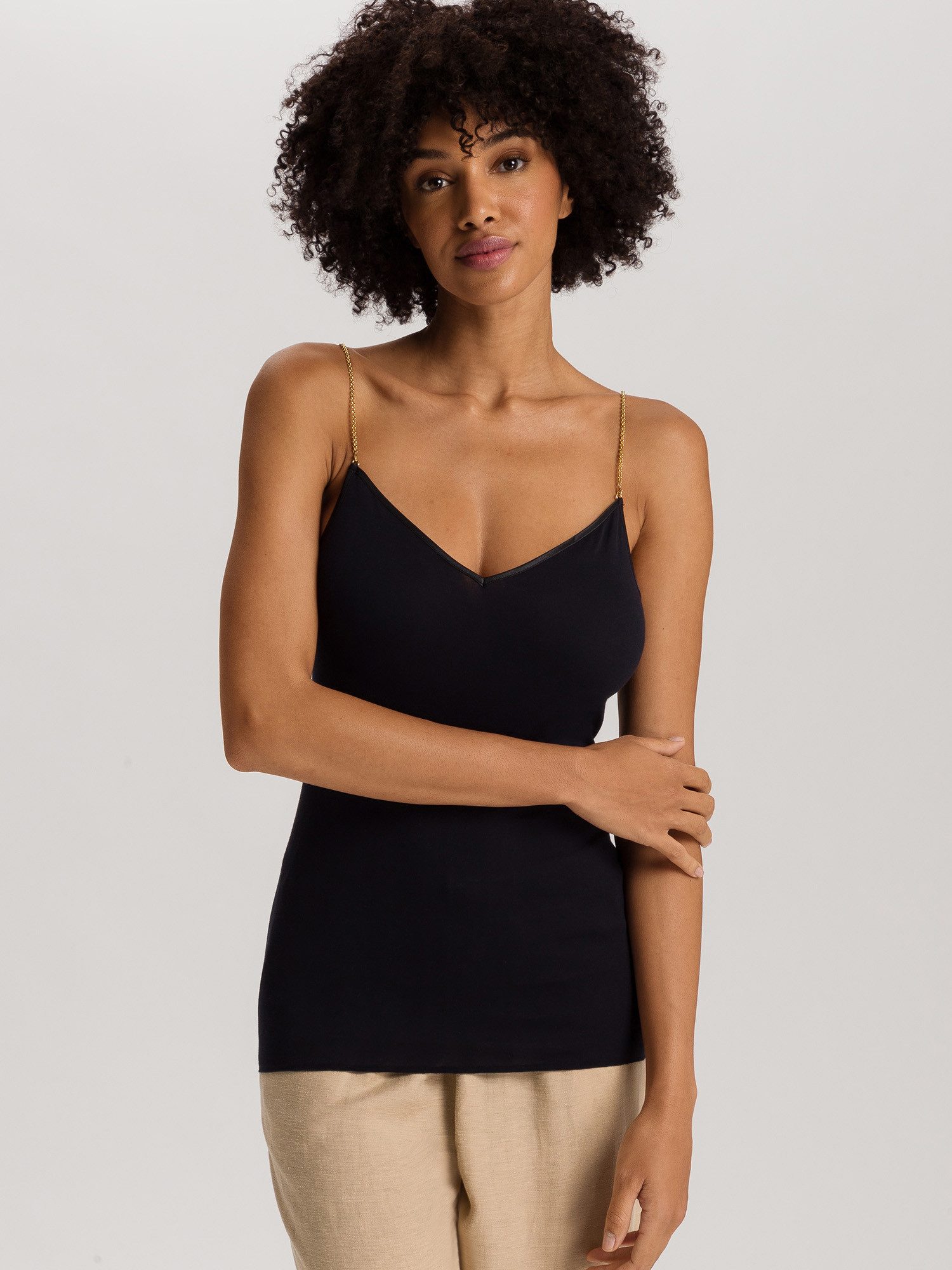 Hanro Spaghettitop Cotton Seamless schmale träger Spaghetti-top