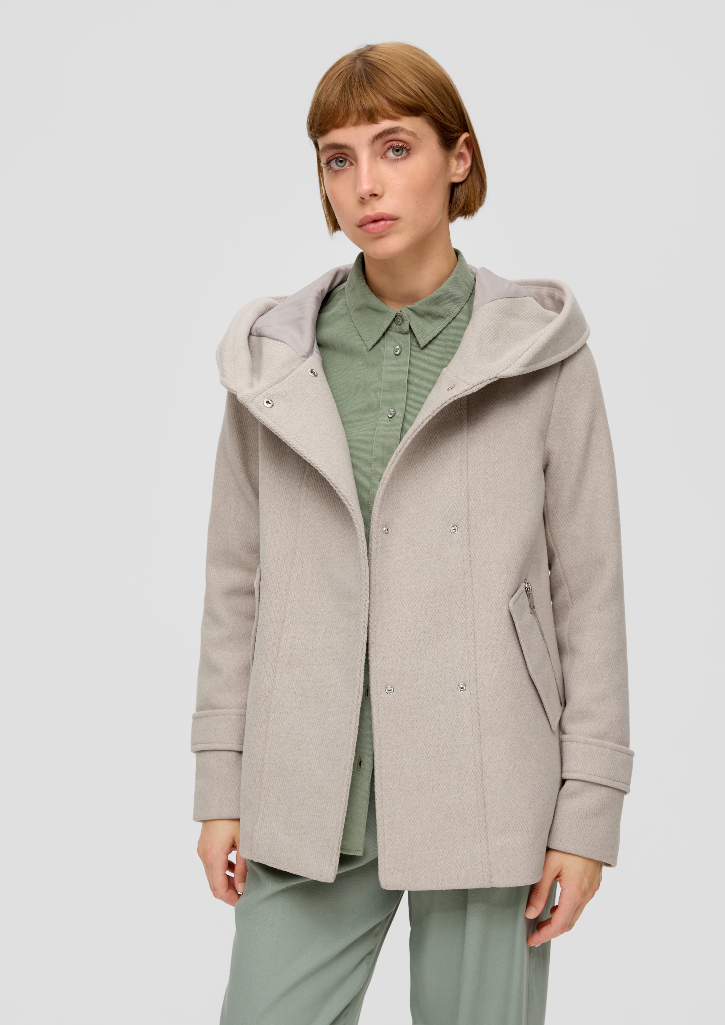 s.Oliver Funktionsjacke Jacke im Fabricmix Logo günstig online kaufen