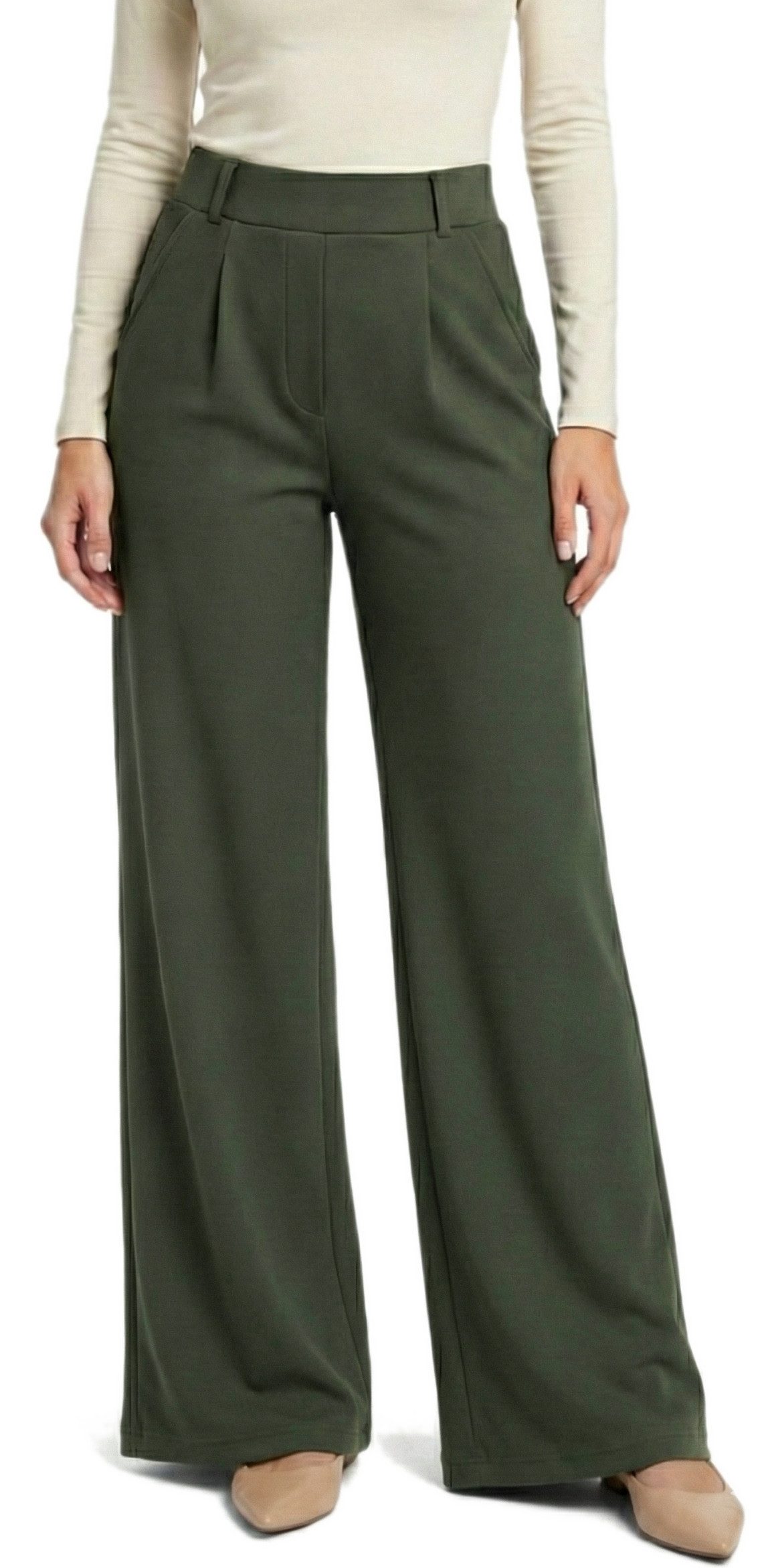 dy_mode Palazzohose Damen Anzughose Weites Bein unifarben Elegante Palazzoh günstig online kaufen