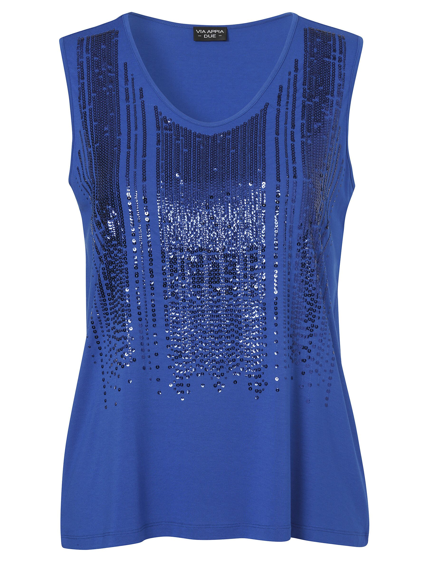 VIA APPIA DUE Shirttop (1-tlg) mit tonigen Pailletten