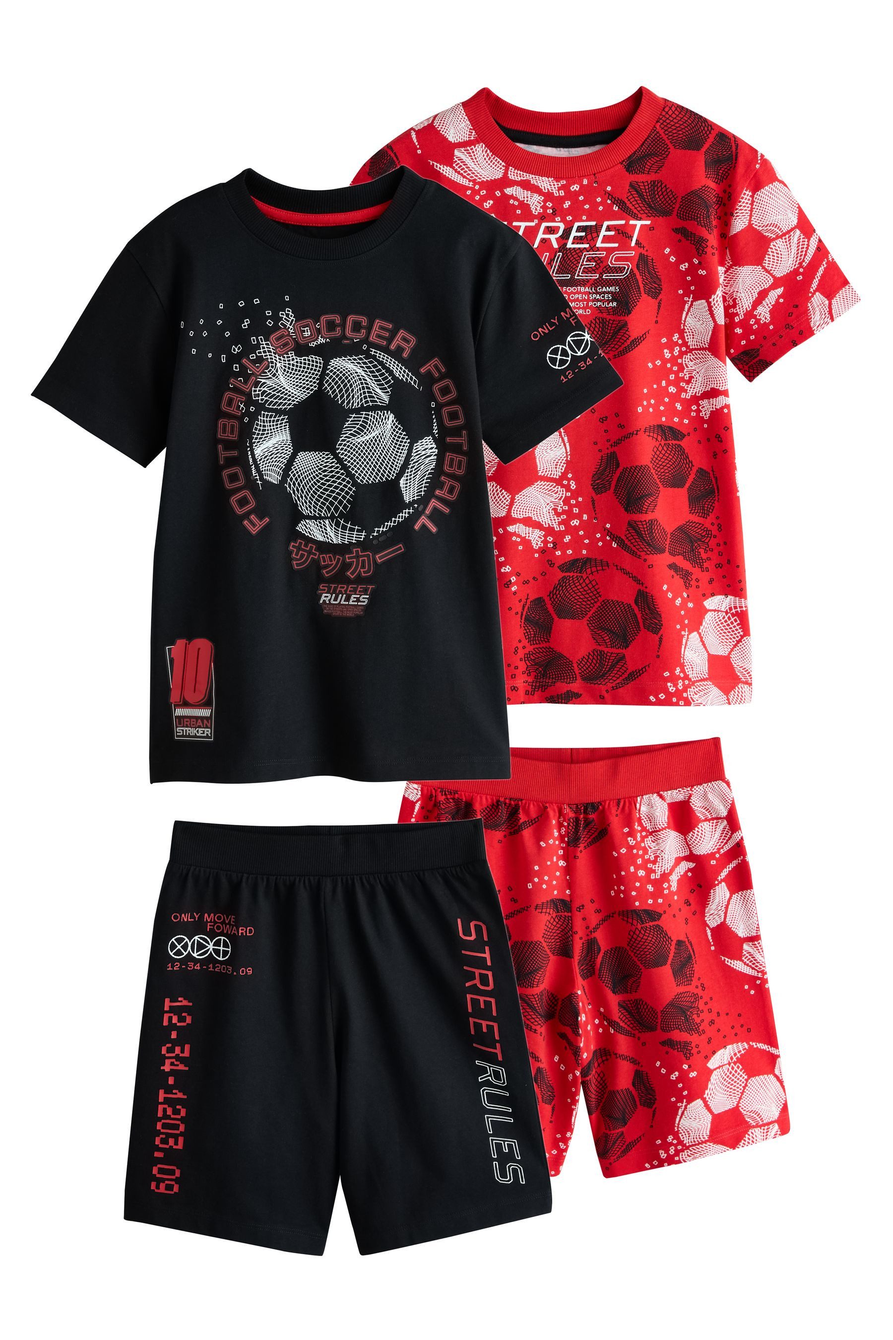 Next Pyjama 2er-Pack kurze Schlafanzüge aus 100 % Baumwolle (4 tlg)