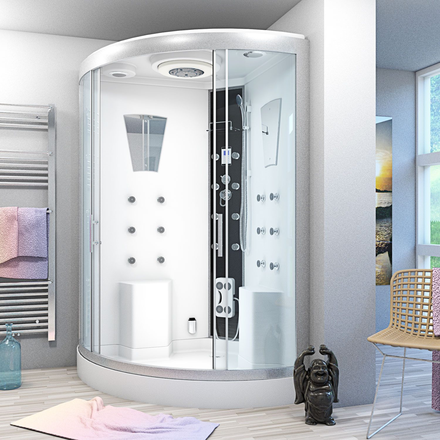 AcquaVapore Dampfdusche Dampfdusche Sauna Dusche Duschkabine günstig online kaufen