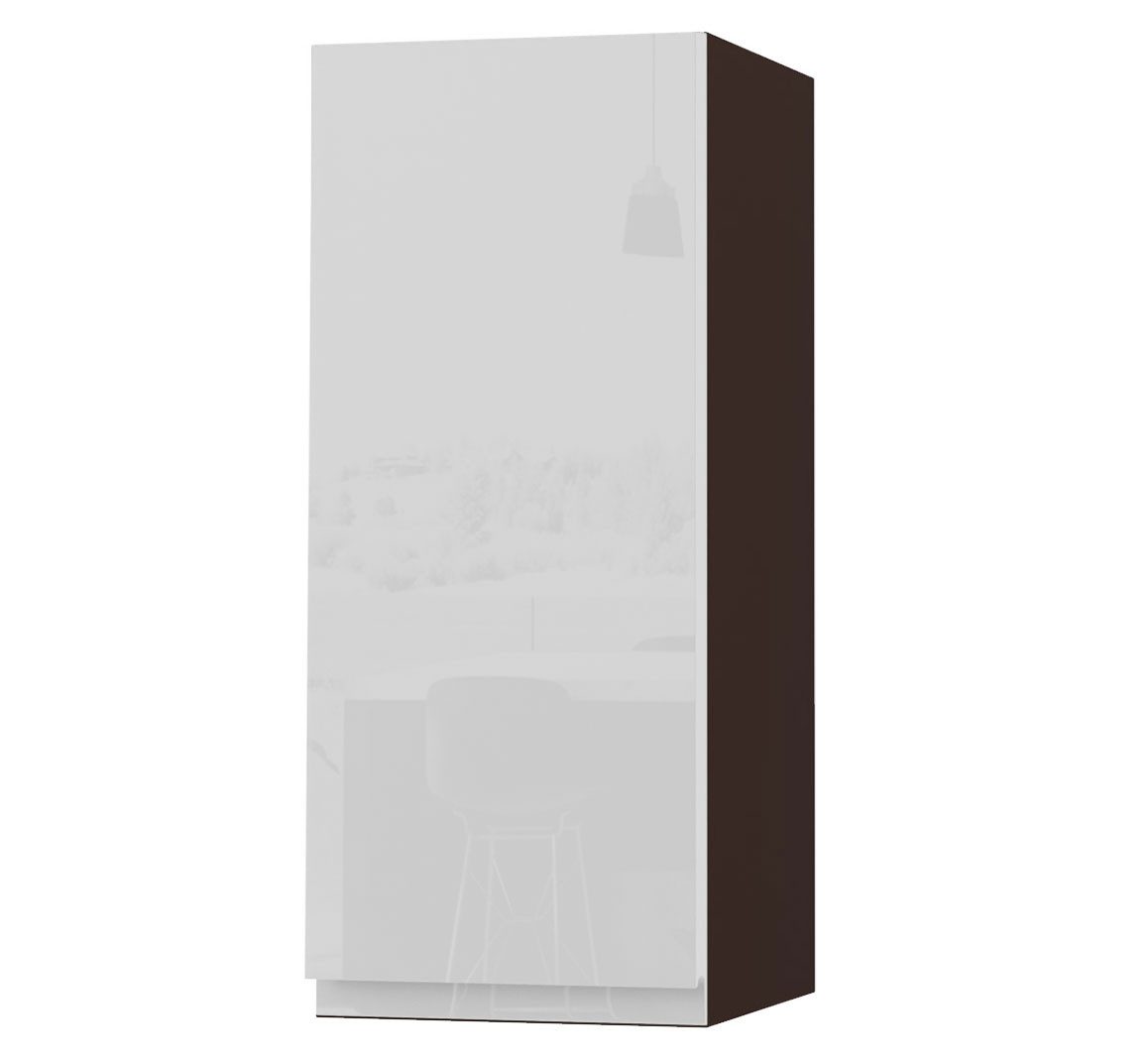 Feldmann-Wohnen Klapphängeschrank Florence (W2/30, 1-türig, 2 Einlegeböden, 1-St., puristische, grifflose Optik, lackierte Fronten, B/T/H 30x32,5x72cm) Lava / RAL 9003 signalweiß HG Türanschlag rechts