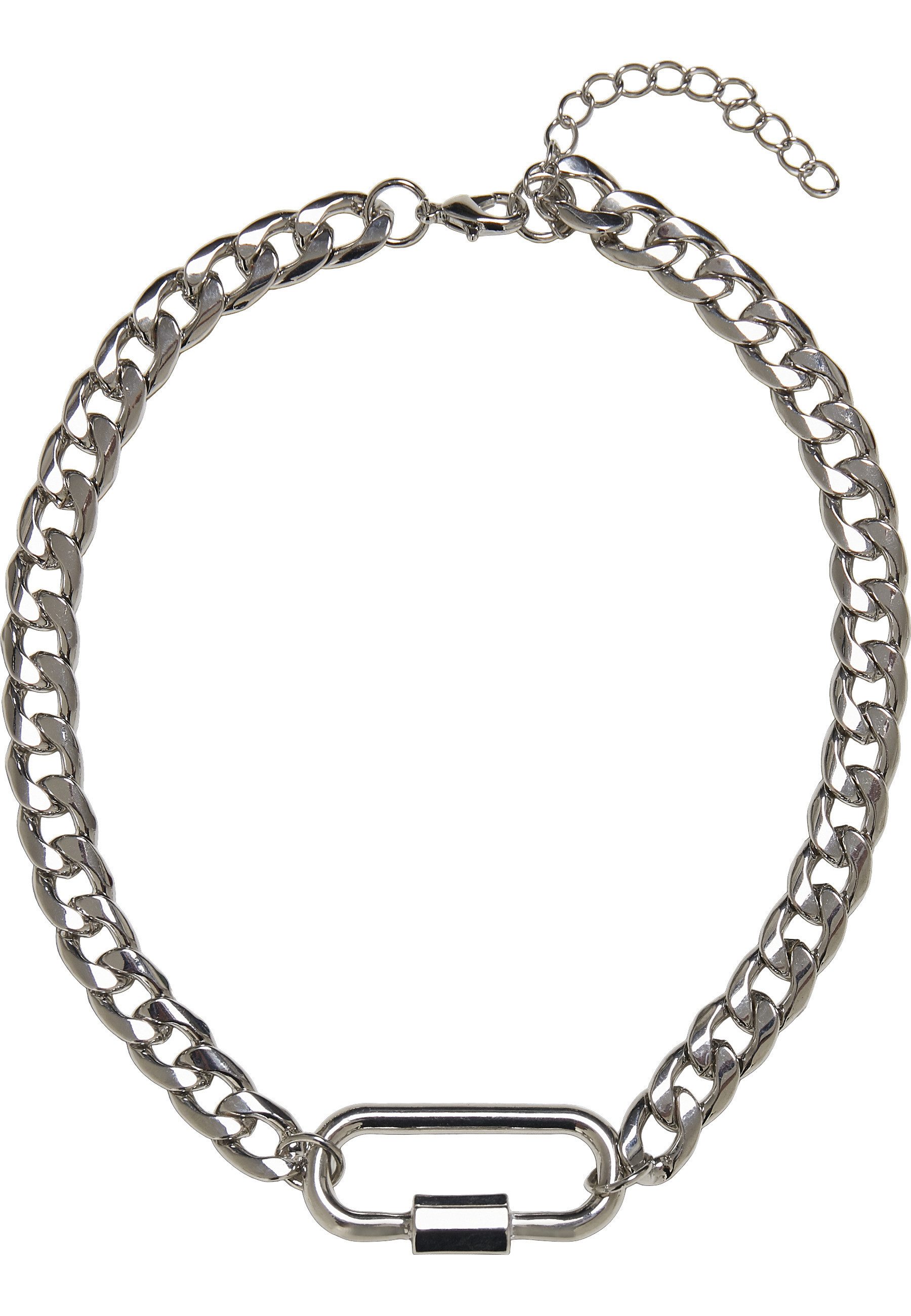 URBAN CLASSICS Edelstahlkette Urban Classics Unisex Fastener Necklace