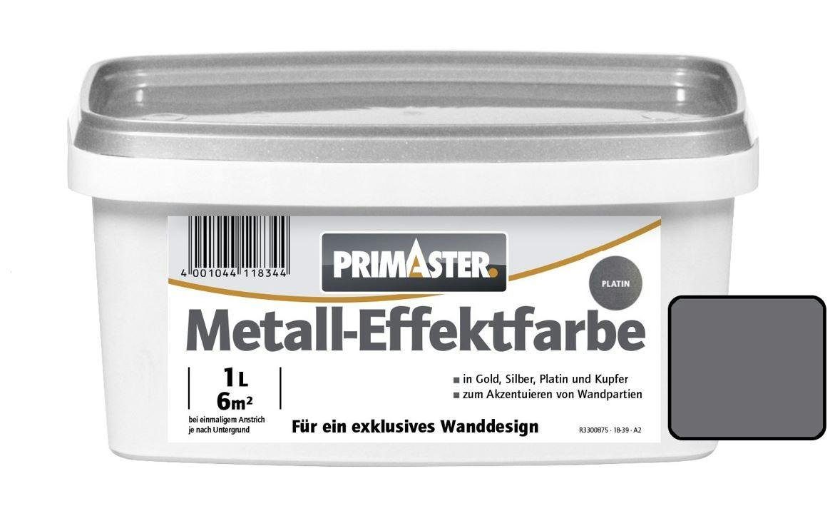 Primaster Strukturpaste Primaster Metall-Effektfarbe 1 L platin