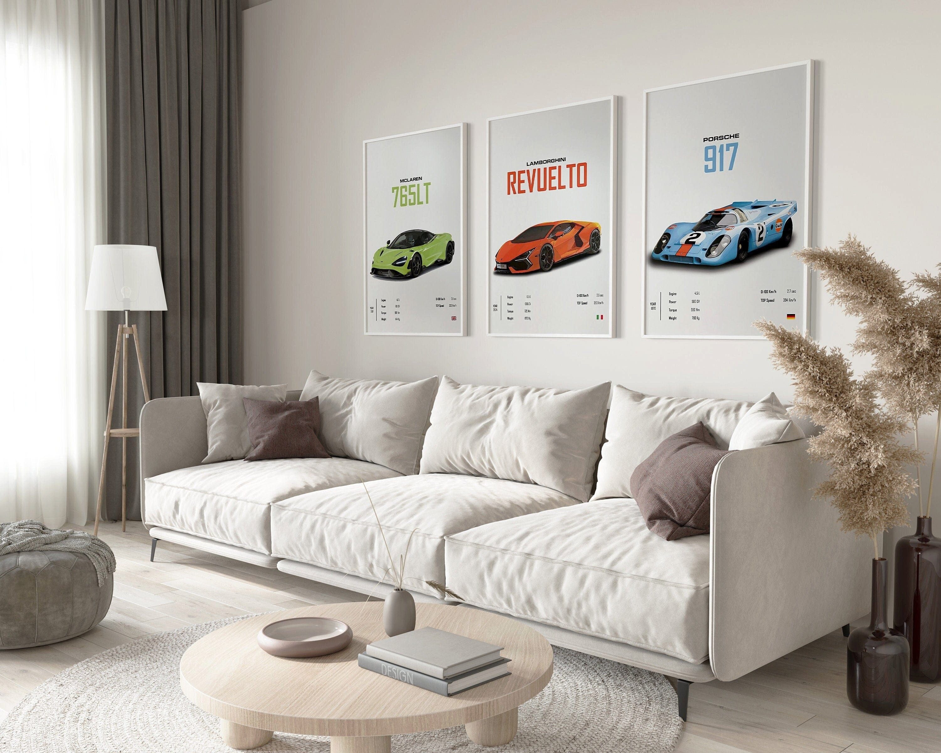Poster Sportwagen Mclaren Lamborghini Porsche Klassiker Legenden Geschenk für