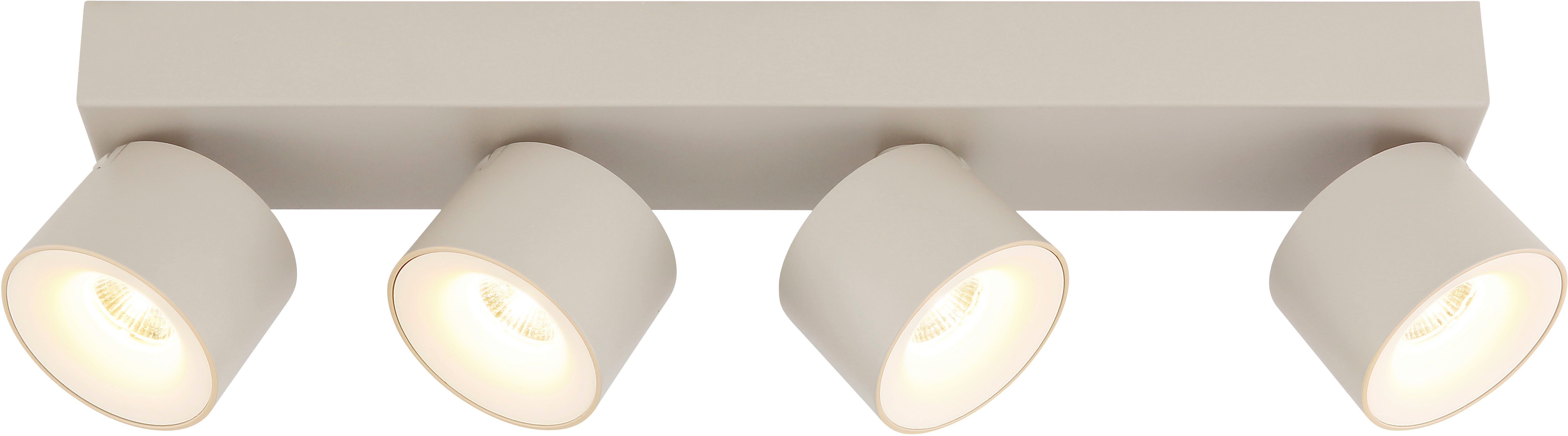 GLOBO LIGHTING LED Deckenspot RAE, LED fest integriert, Warmweiß, LED Strahler Sand, Aluminium/Opal, dreh-/schwenkbar, LED 6W