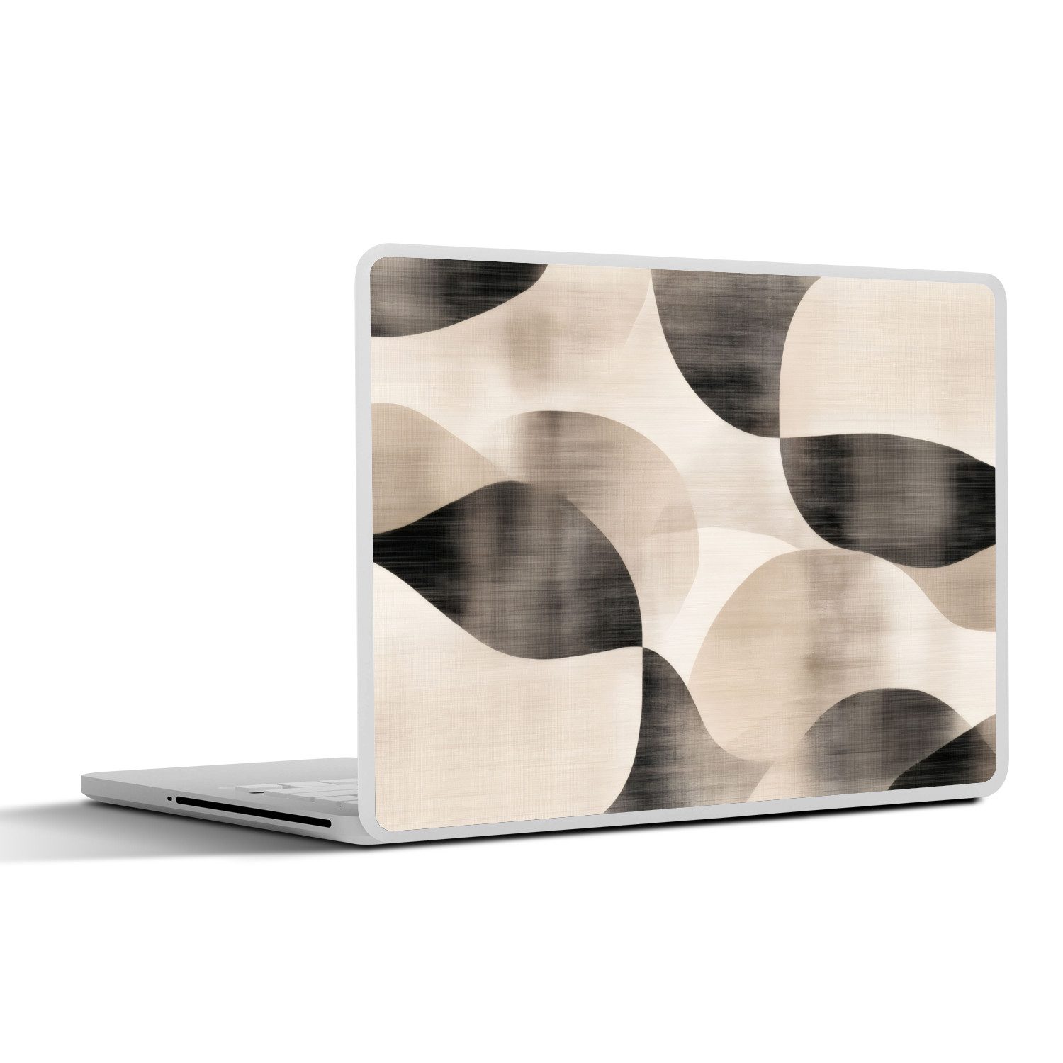 MuchoWow Laptop-Aufkleber Skurrile Formen - Subtile Übergänge - Dynamisch, (1tlg), Aufkleber Geeignet für Laptops, Schutz vor Kratzern, Sticker, 30x22 cm