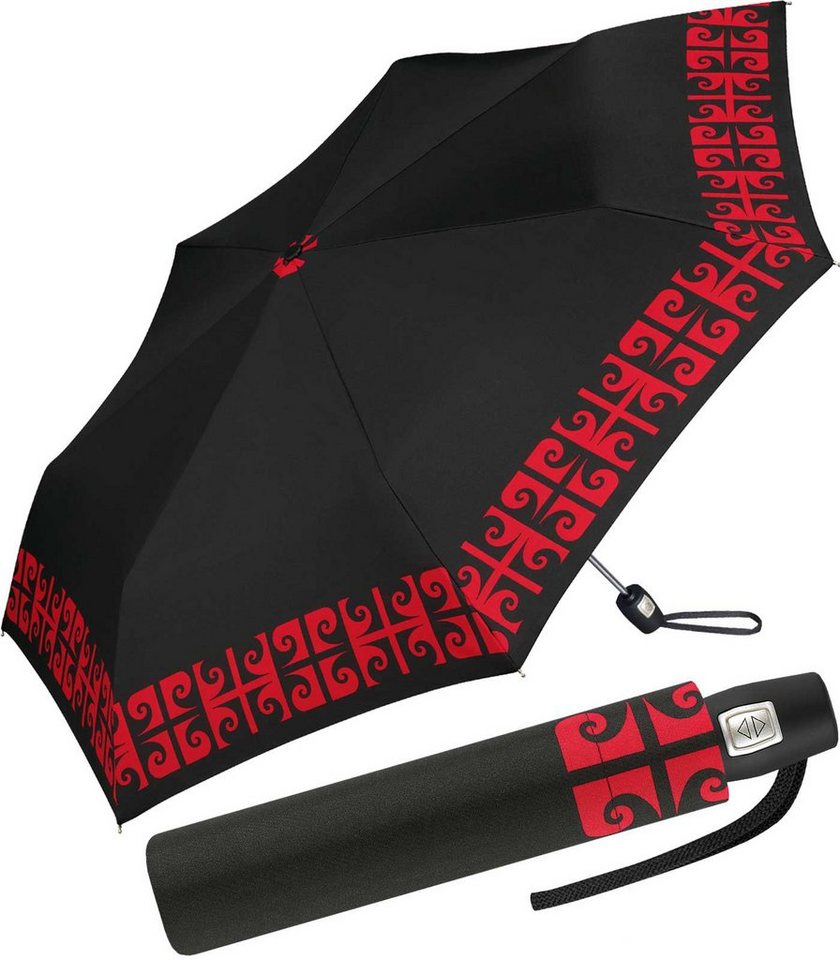 Pierre Cardin Langregenschirm schlanker Damen-Taschenschirm mit Auf-Zu- Automatik, mit klassischen, verschlungenen Ornamenten