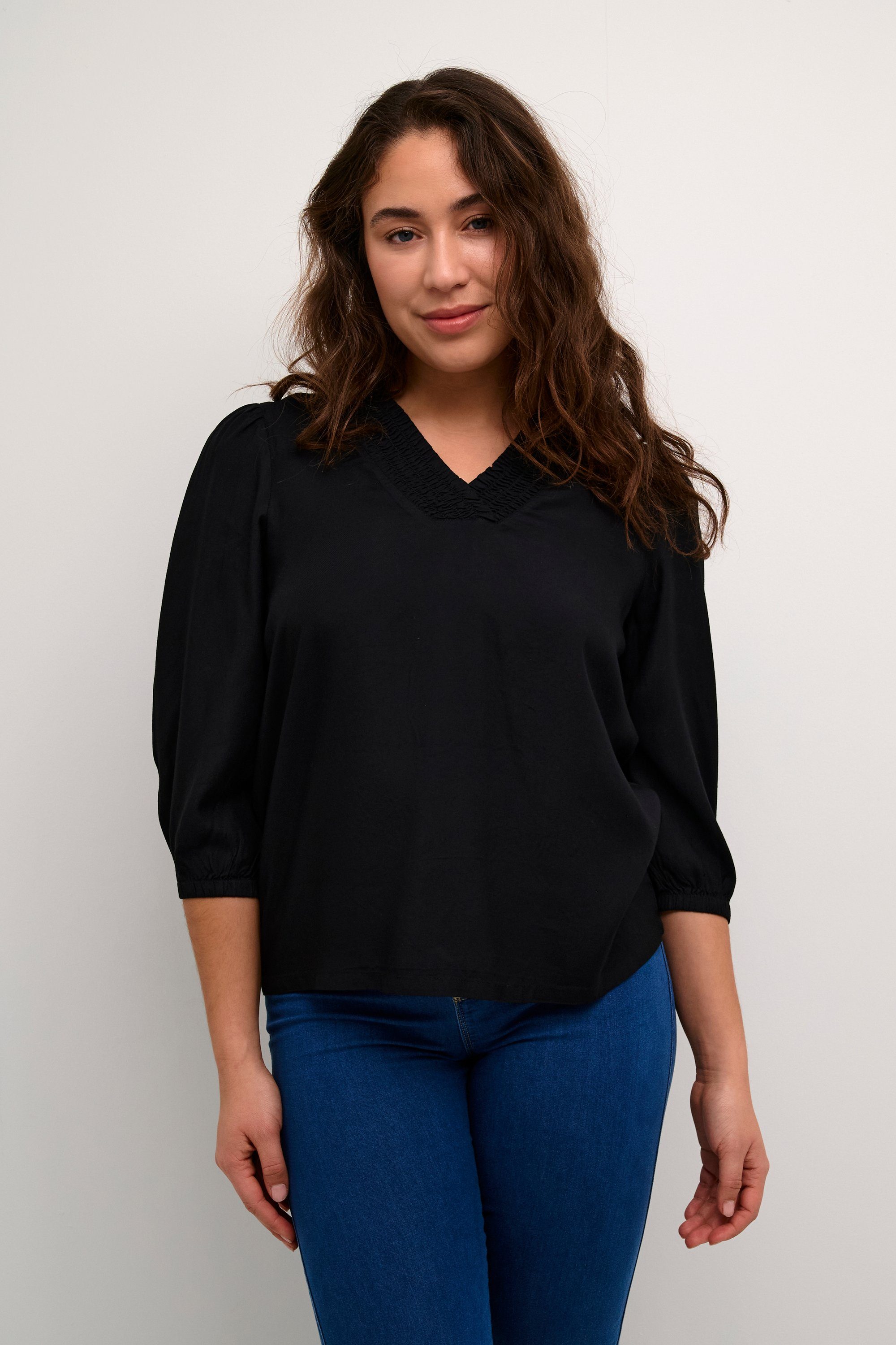 KAFFE Langarmbluse Langarm-Bluse KAdahlia