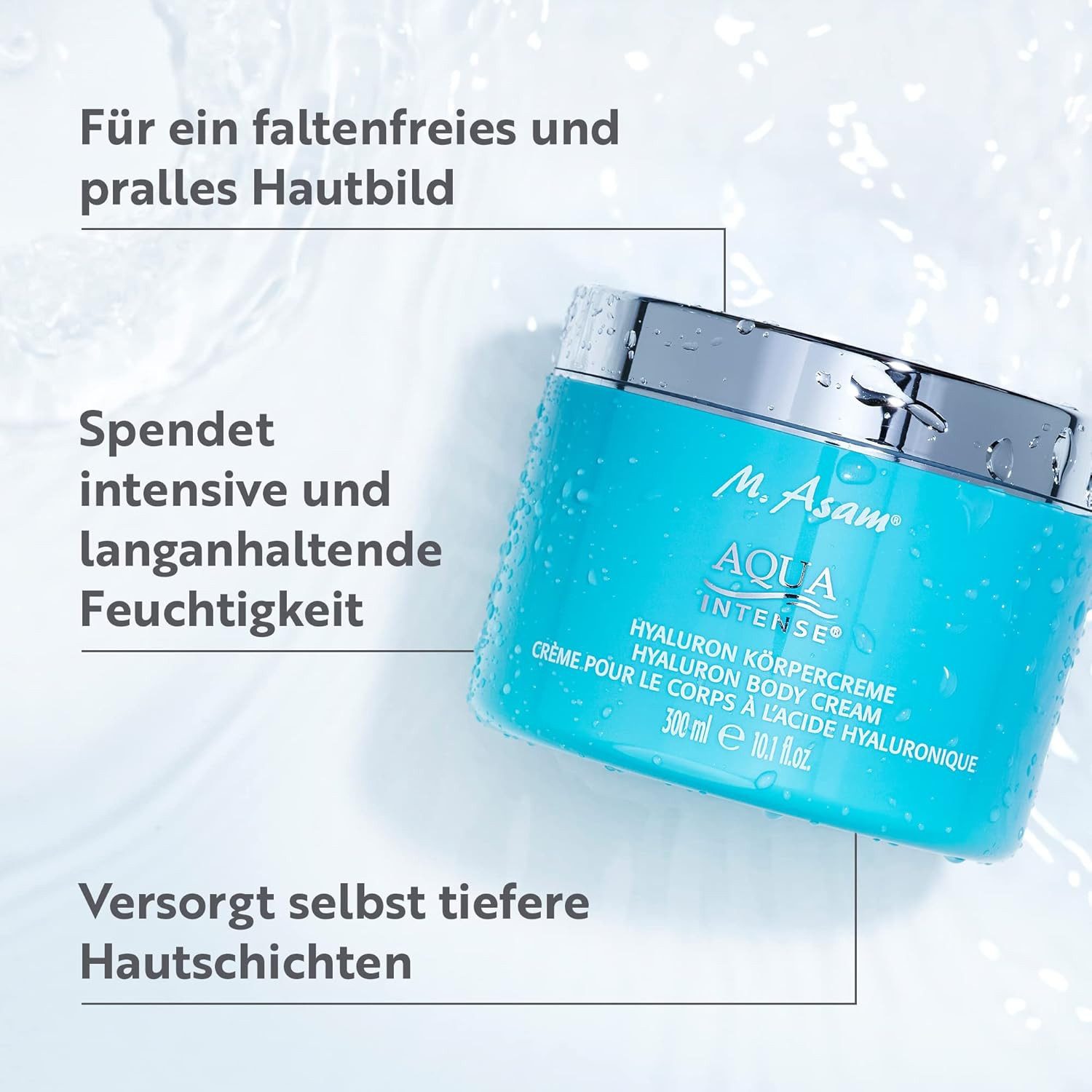 asambeauty Körpercreme M. Asam AQUA INTENSE Hyaluron Körpercreme, 300 ml, 1-tlg.