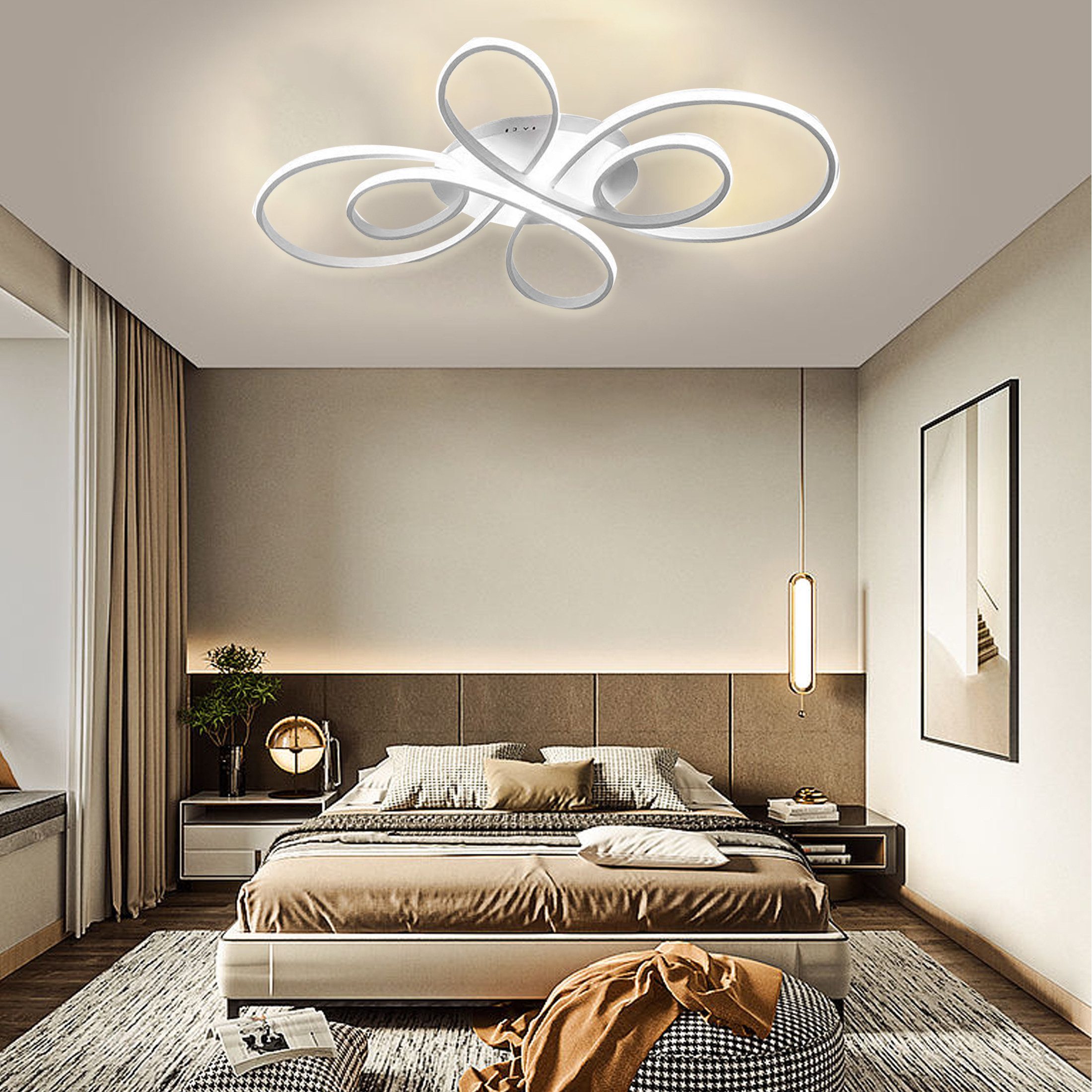 Masbekte Deckenleuchte 80*50cm LED Deckenlampe, Stufenlos günstig online kaufen