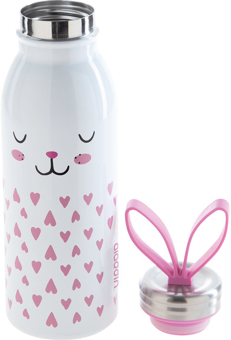 Isolierflasche aladdin Zoo Edelstahl 430 tierischem Thermavac™, Design, mit ml weiß-pink