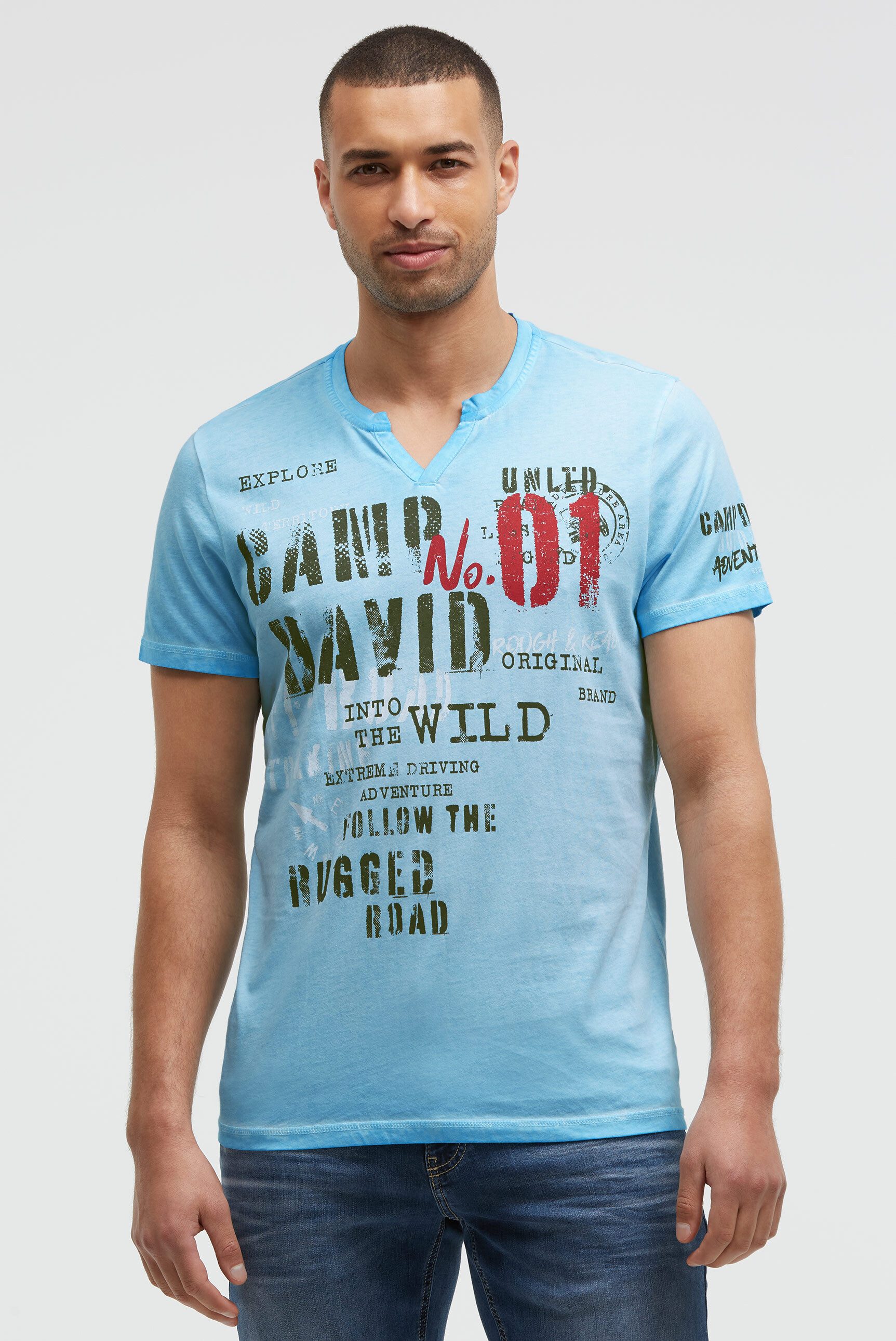 CAMP DAVID Rundhalsshirt aus Baumwolle