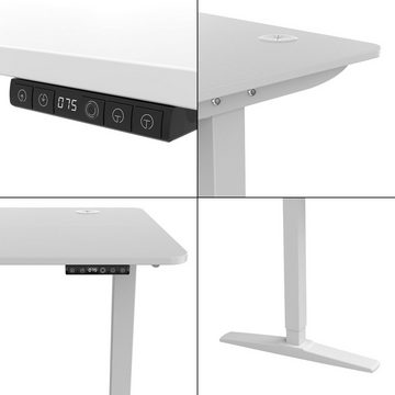 pro.tec Schreibtisch, »Kento« mit Active Mode und Memory-Funktion 120x60cm Weiß