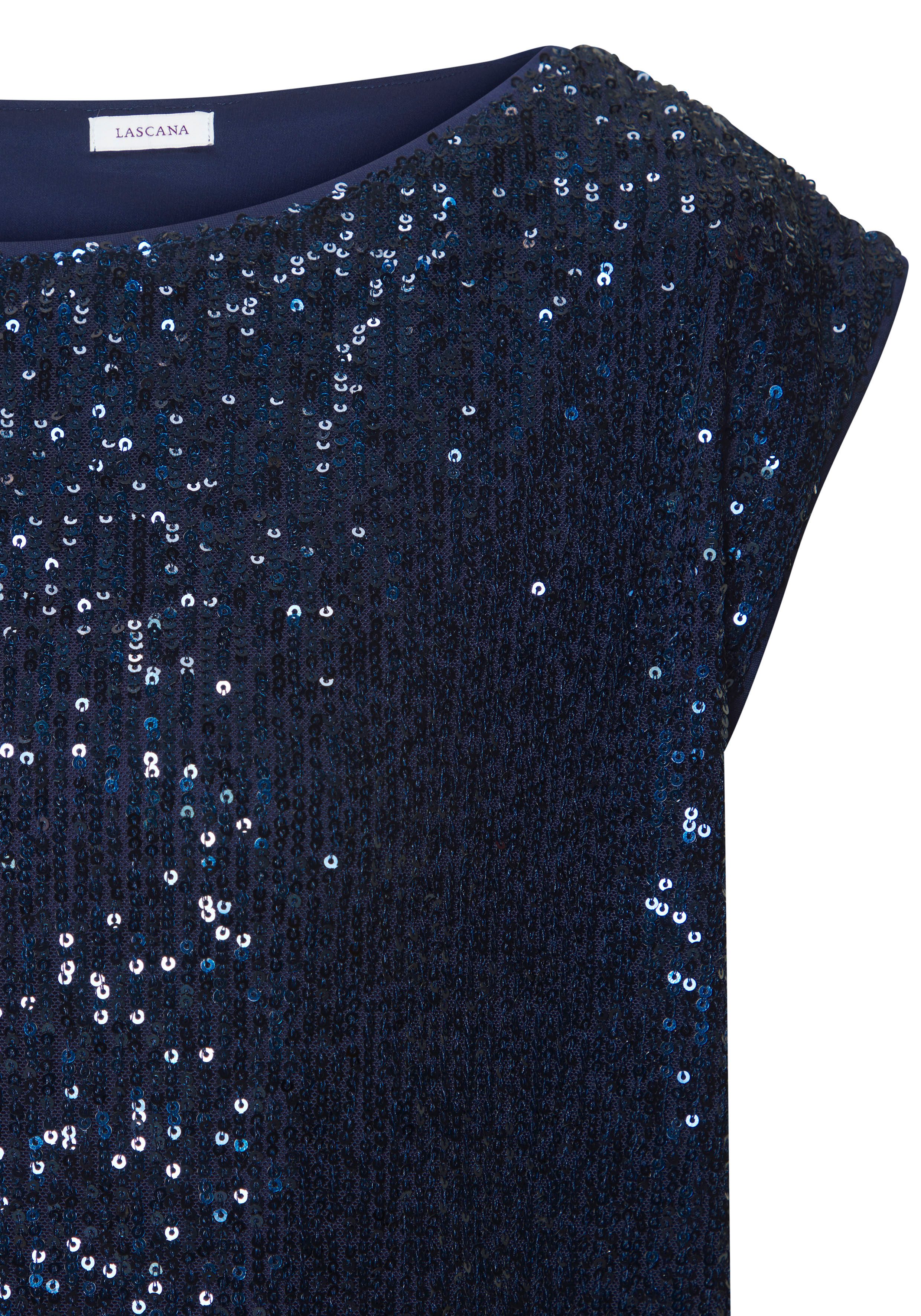 LASCANA Paillettenshirt mit breiten Trägern, Partytop, festlich – Bild 5 von 5