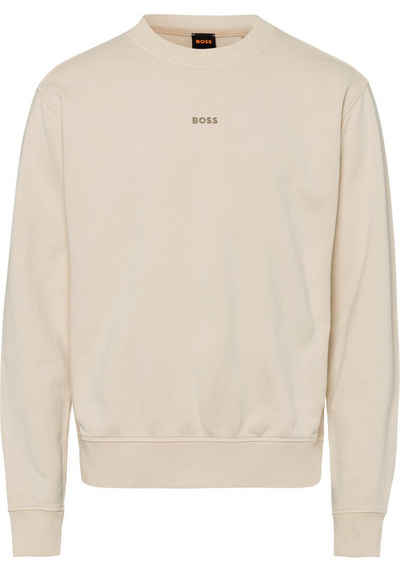BOSS ORANGE Sweater Wefade 10242542 01 (1-tlg) mit seitlichen Rippeinsätzen