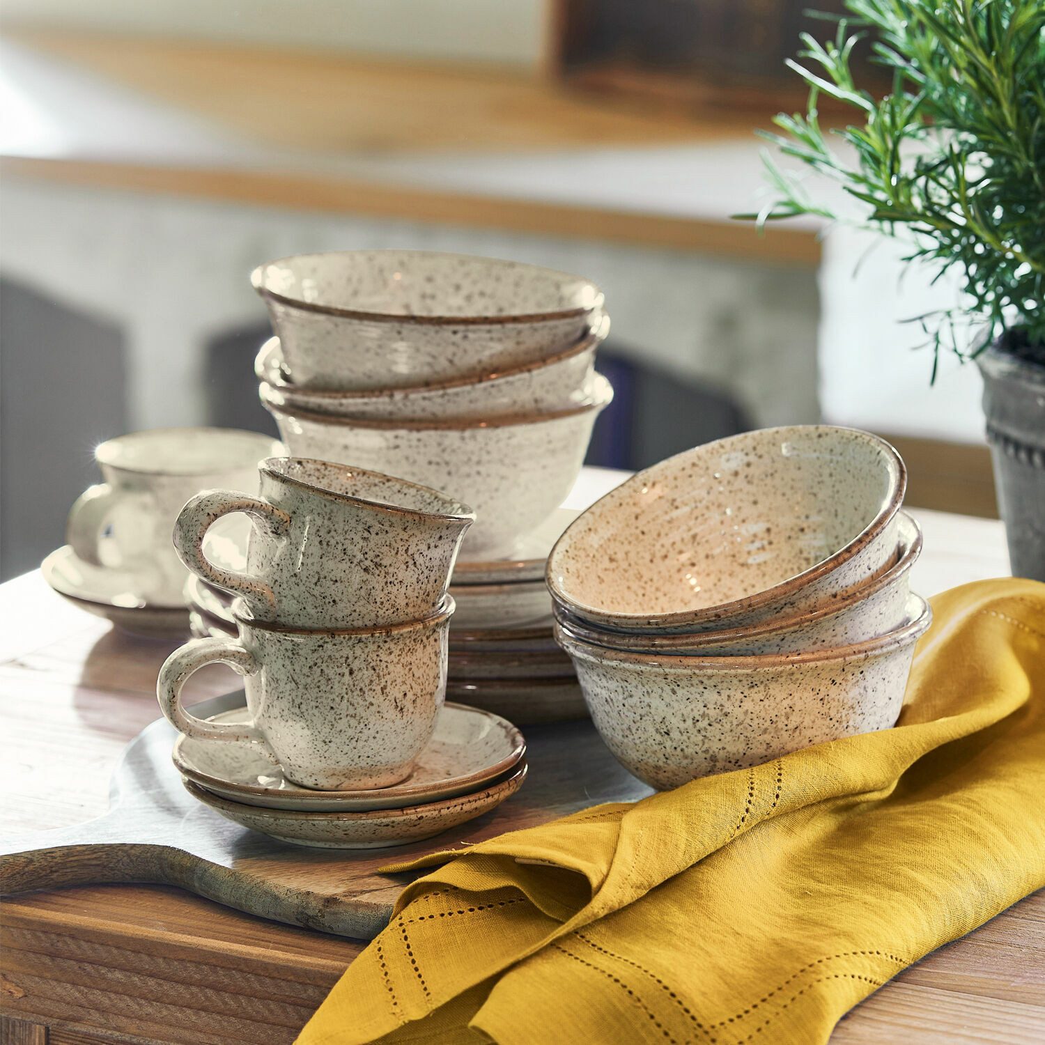 Mirabeau Geschirr-Set Geschirr 30er Set Murray beige, Steingut