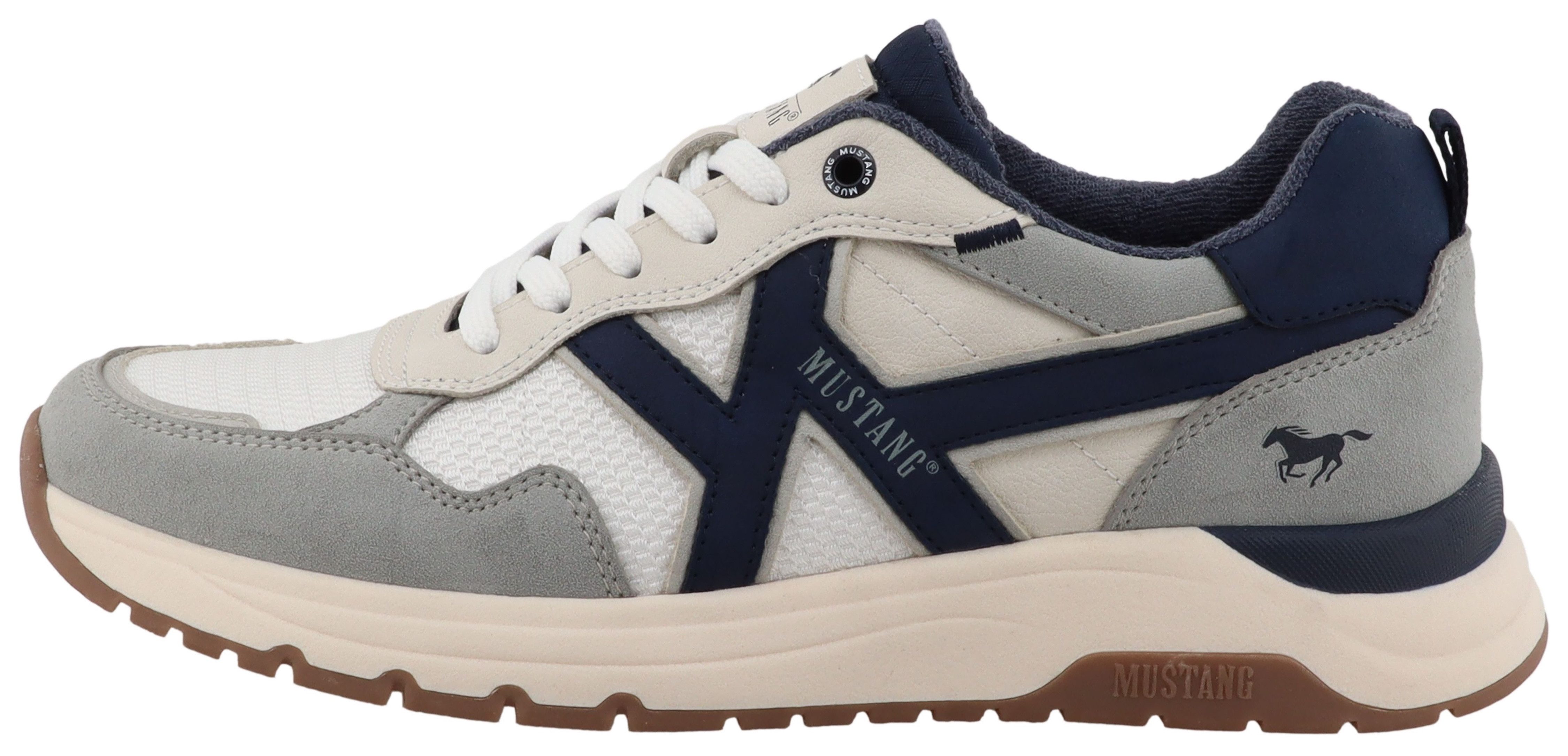 Mustang Shoes Giacinto Sneaker Freizeitschuh, Halbschuh, Schnürschuh im modischen Kontrast-Look – Bild 5 von 5