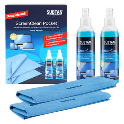 SUBTAN Reinigungs-Set ScreenClean Pocket Doppelpack, (1-St)