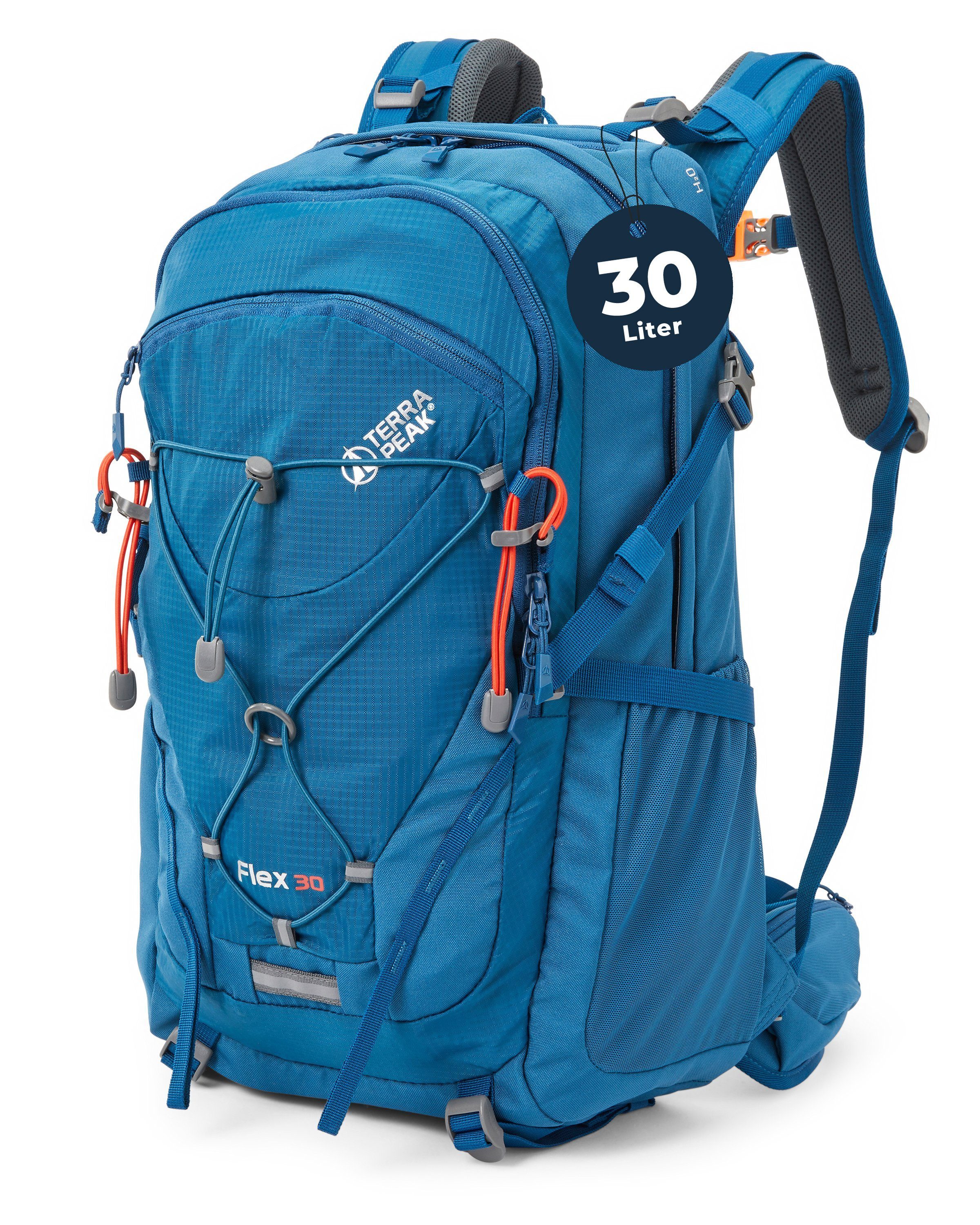 Terra Peak Wanderrucksack Flex 30, 30L mit YKK Reißverschluss Trekkingrucksack mit Hüftgurt