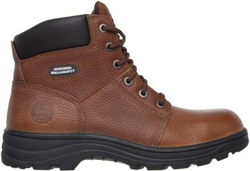 Skechers WORKSHIRE Sicherheitsstiefel SB FO SRA, klassischer Lederstiefel mit Memory Foam Einlegesohle