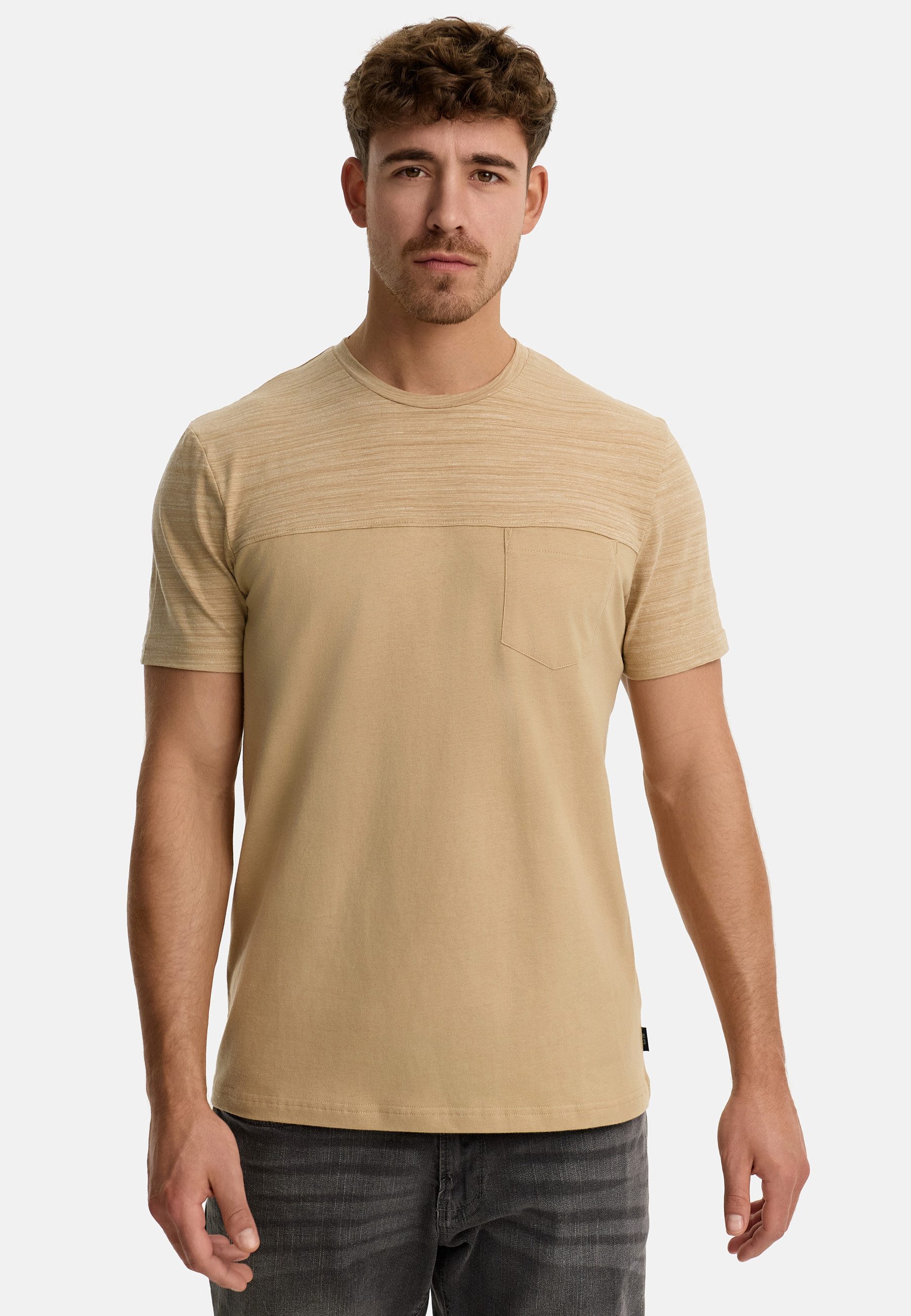 Indicode T-Shirt Herren INSprings Shirt Tee Herrenshirt mit dezenter Brustt günstig online kaufen