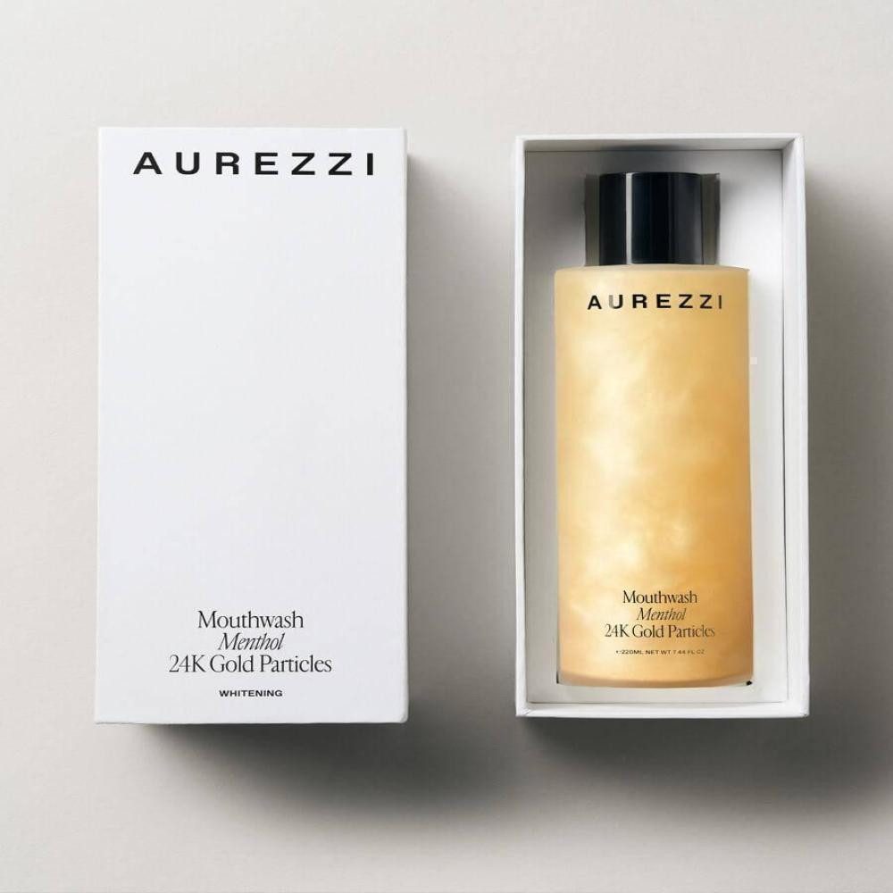 AUREZZI Mundwasser AUREZZI Mundspülung 24k Gold - Menthol