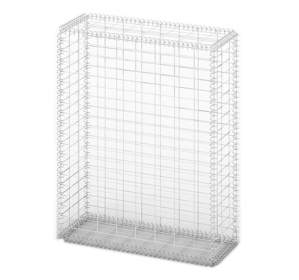 Thumbnail - vidaXL Gartenzaun Steinkorb Gabione mit Deckeln Verzinkter Draht 100×80×30 cm, (1-St)