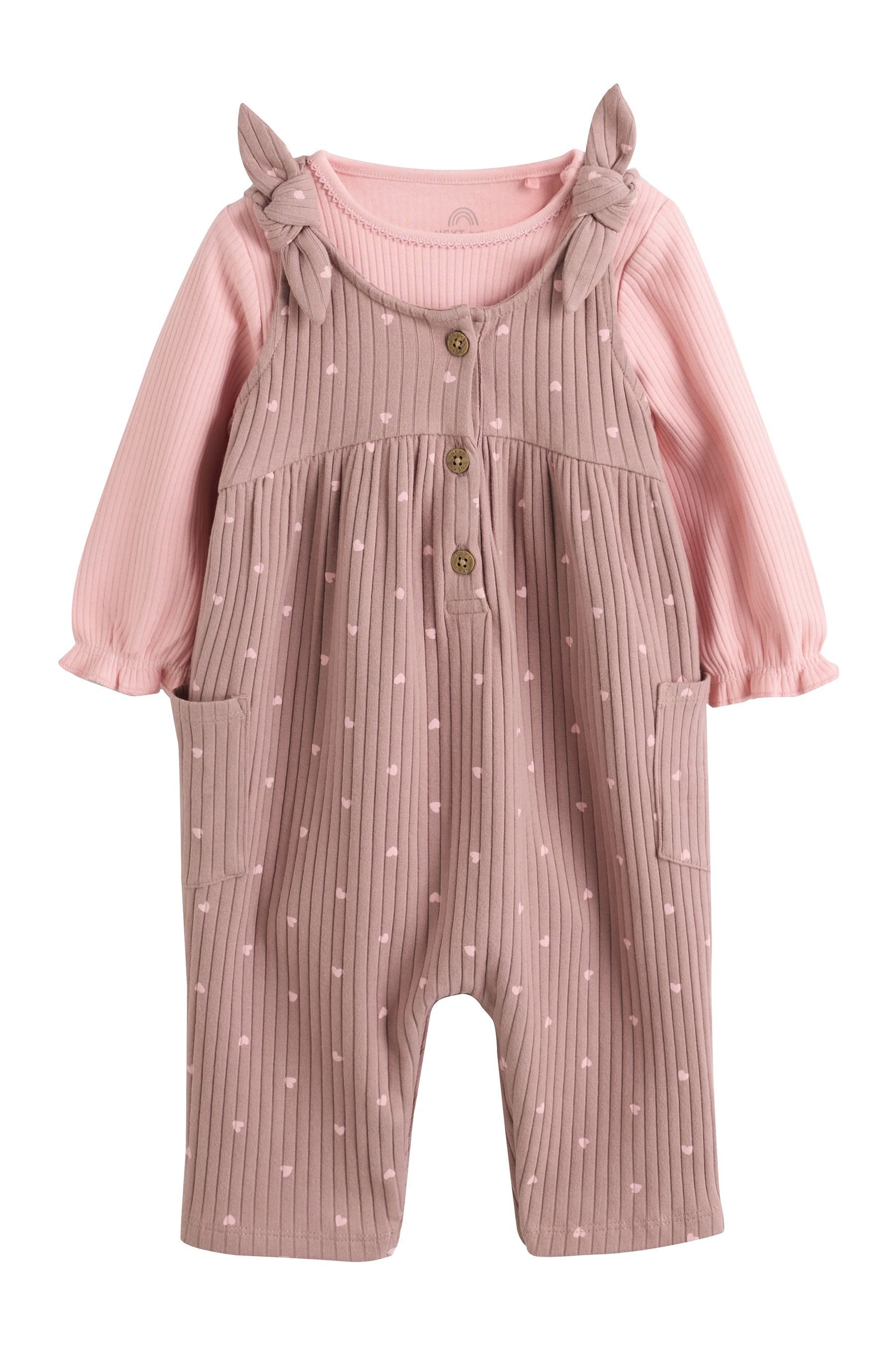 Body & Hose Baby Jersey-Latzhose und Bodysuit im 2er-Set