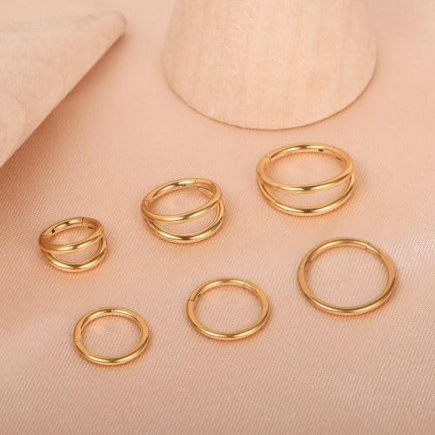 MODRSA Nasenpiercing Nasenpiercing Ring 16G 18G Hinged Clicker Septum Conch Helix Piercing