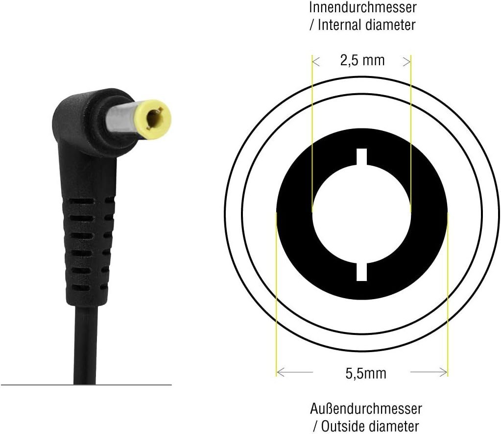 Leicke ULL Universalnetzteil Netzteil Ladegerät für Lenovo 20V 3.25A 65W Netzteil (Kompatibel für Acer Asus Toshiba Medion 19V 3.42A 65W mit 4 Stecker)