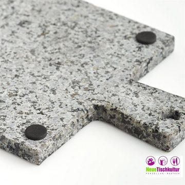 Neuetischkultur Servierbrett Servierplatte mit Griff Granit, Granit, (Stück, 1-St)