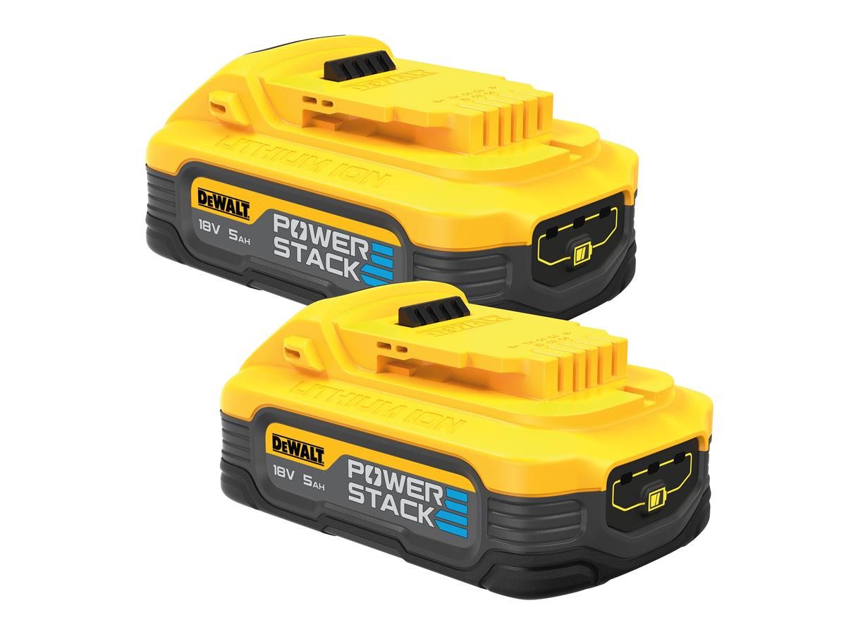 DeWalt 18V / 5,0Ah, 2er Set Akkupacks 5000 mAh (18 V), passend für Akku-Werkzeuge aus dem DeWALT 18 Volt XR Akku-Programm