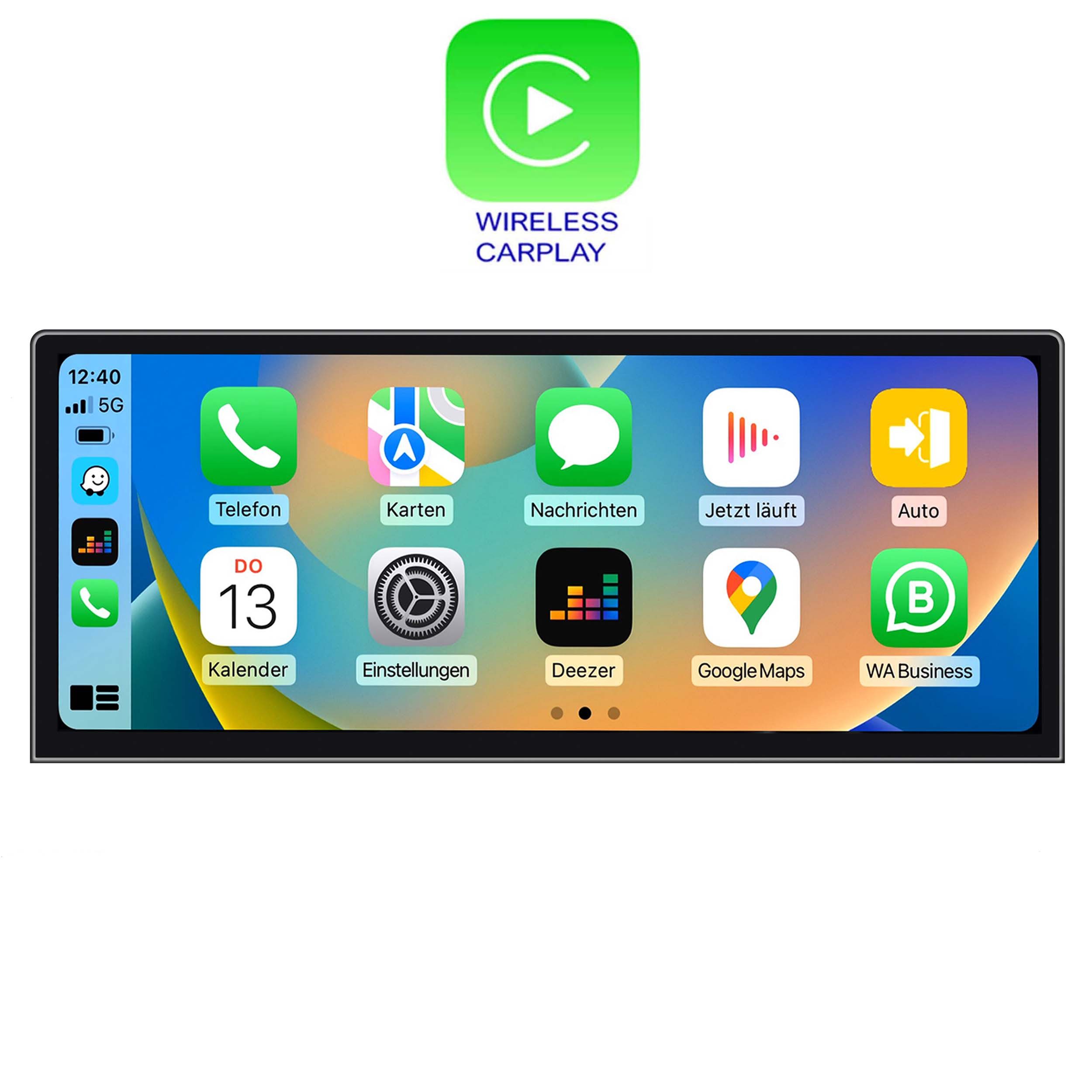 TAFFIO Für BMW E81 E82 E87 + I-Drive 12" Touchscreen Android GPS Navi CarPlay Einbau-Navigationsgerät