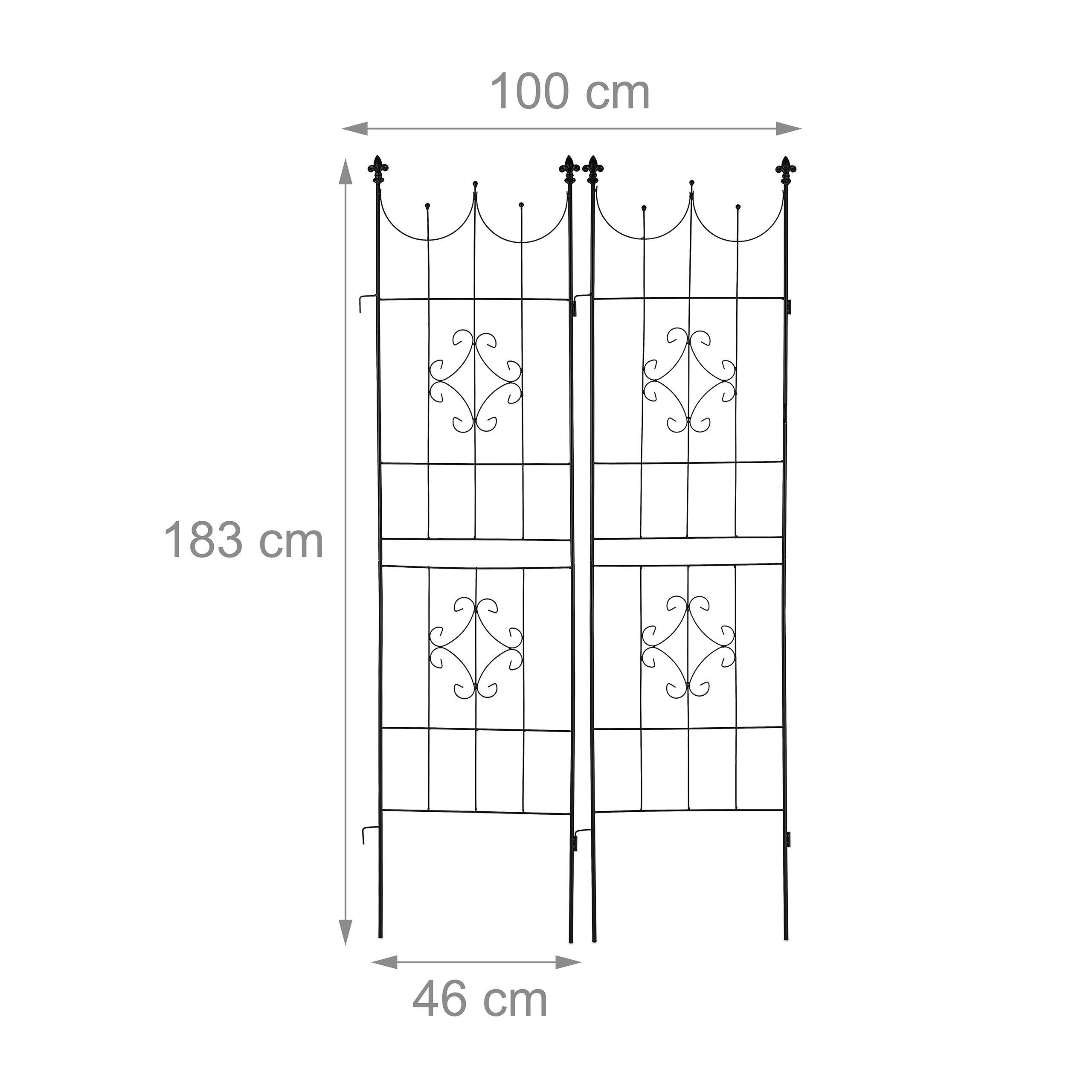 relaxdays Rankgitter 2er Set Rankgitter aus Metall, 2 St. – Bild 4 von 5