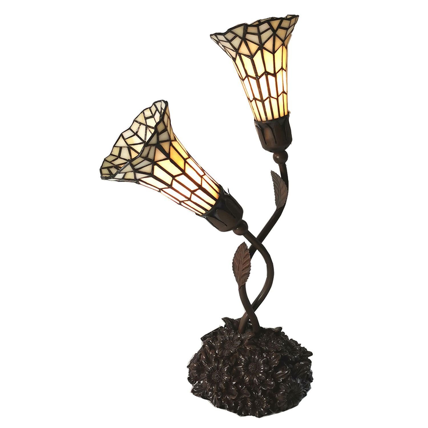 Clayre & Eef Schreibtischlampe Clayre & Eef Lumilamp Tischlampe Tiffany 34*25*58 cm E14/max 2*25W | Tischlampen