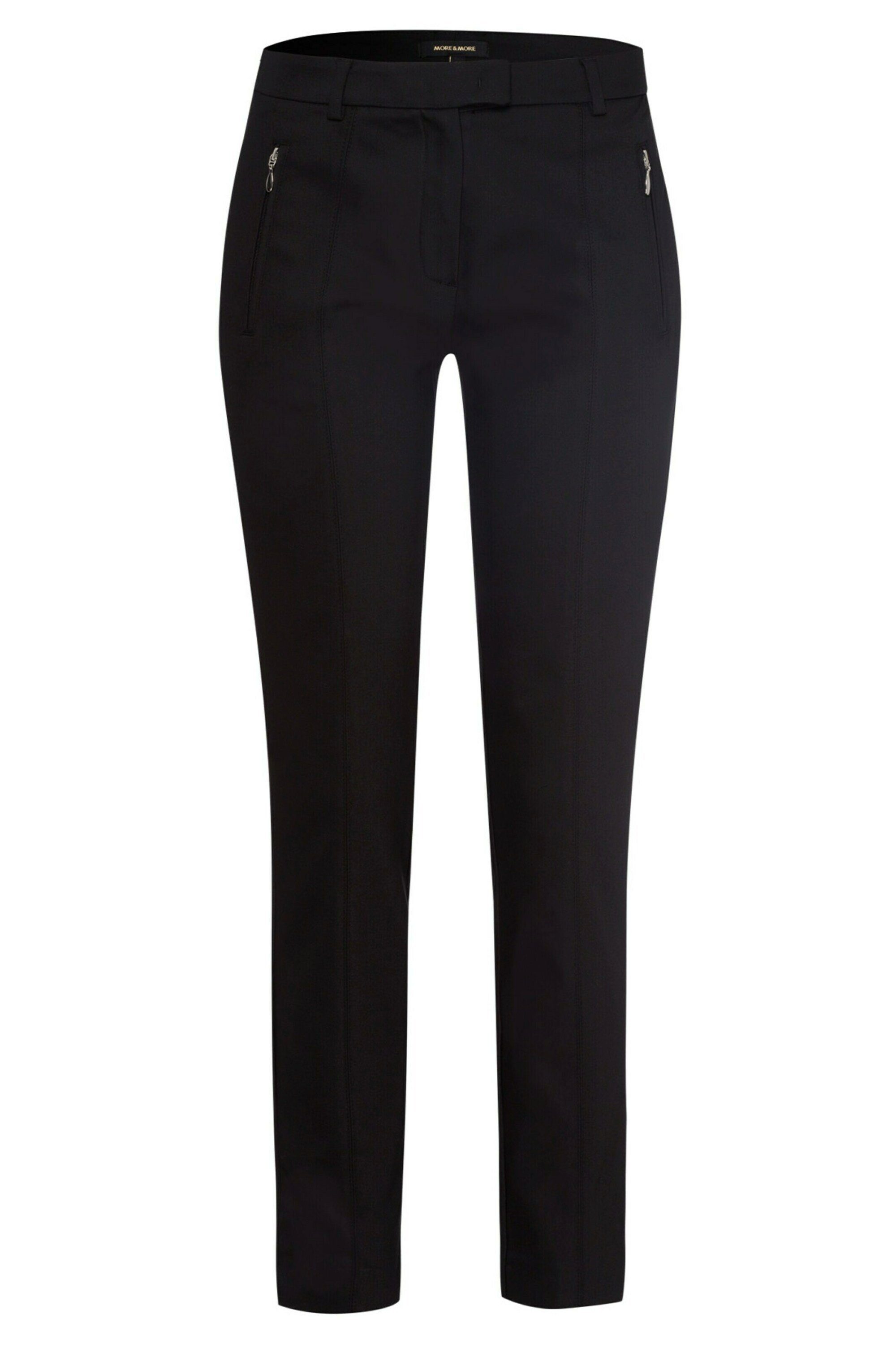 MORE&MORE 7/8-Hose (1-tlg) Plain/ohne Details schwarz | Stoffhosen