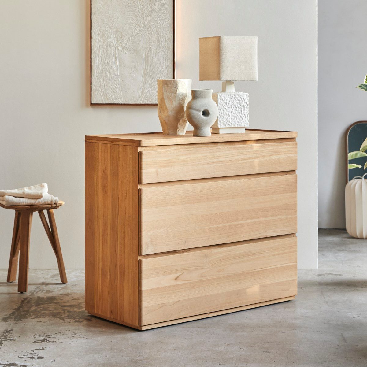 Tikamoon Kommode Kommode Nino aus massivem Teakholz