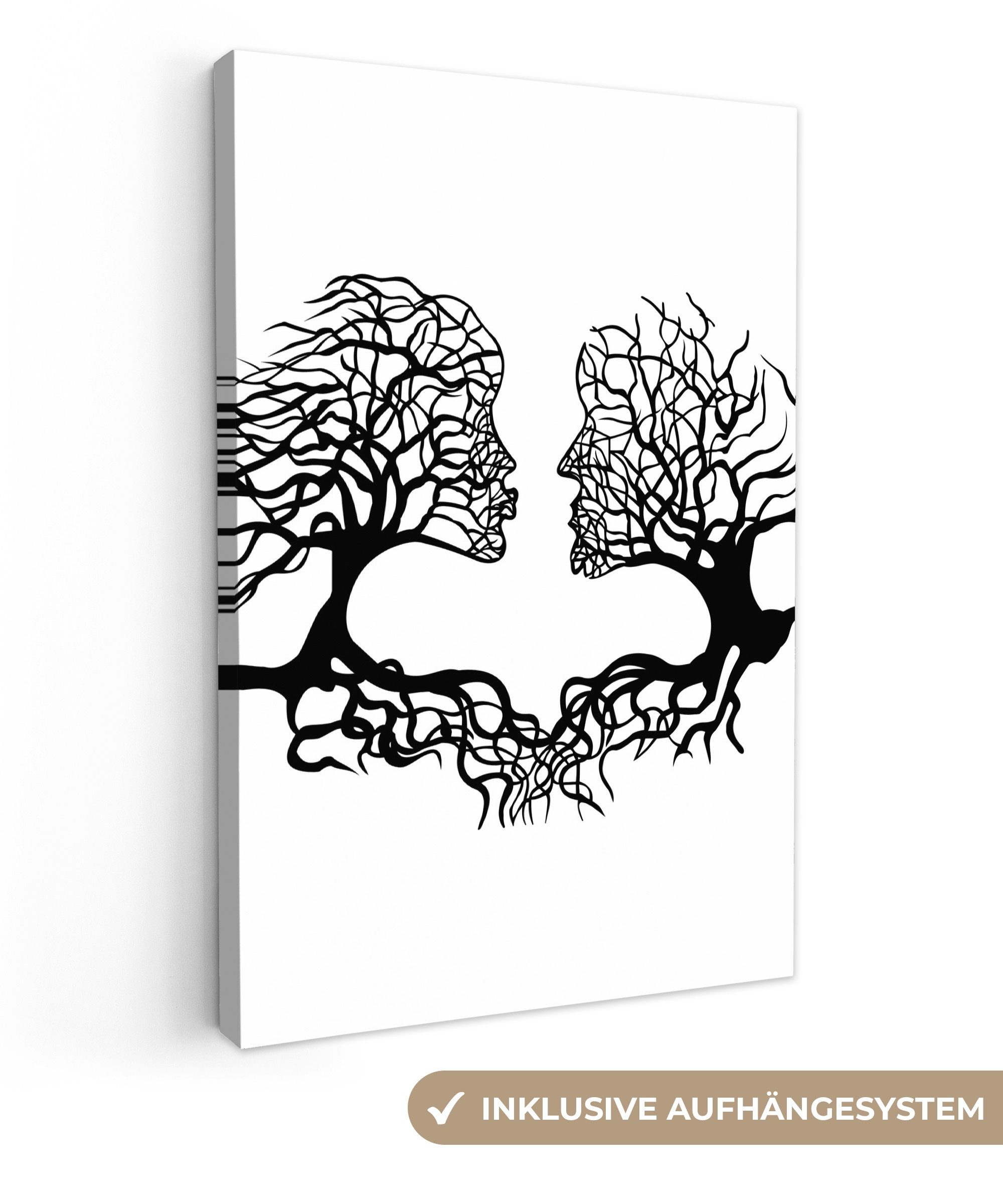 OneMillionCanvasses® Leinwandbild Bäume - Gesicht - Kunst - Abstrakt, Fotod günstig online kaufen