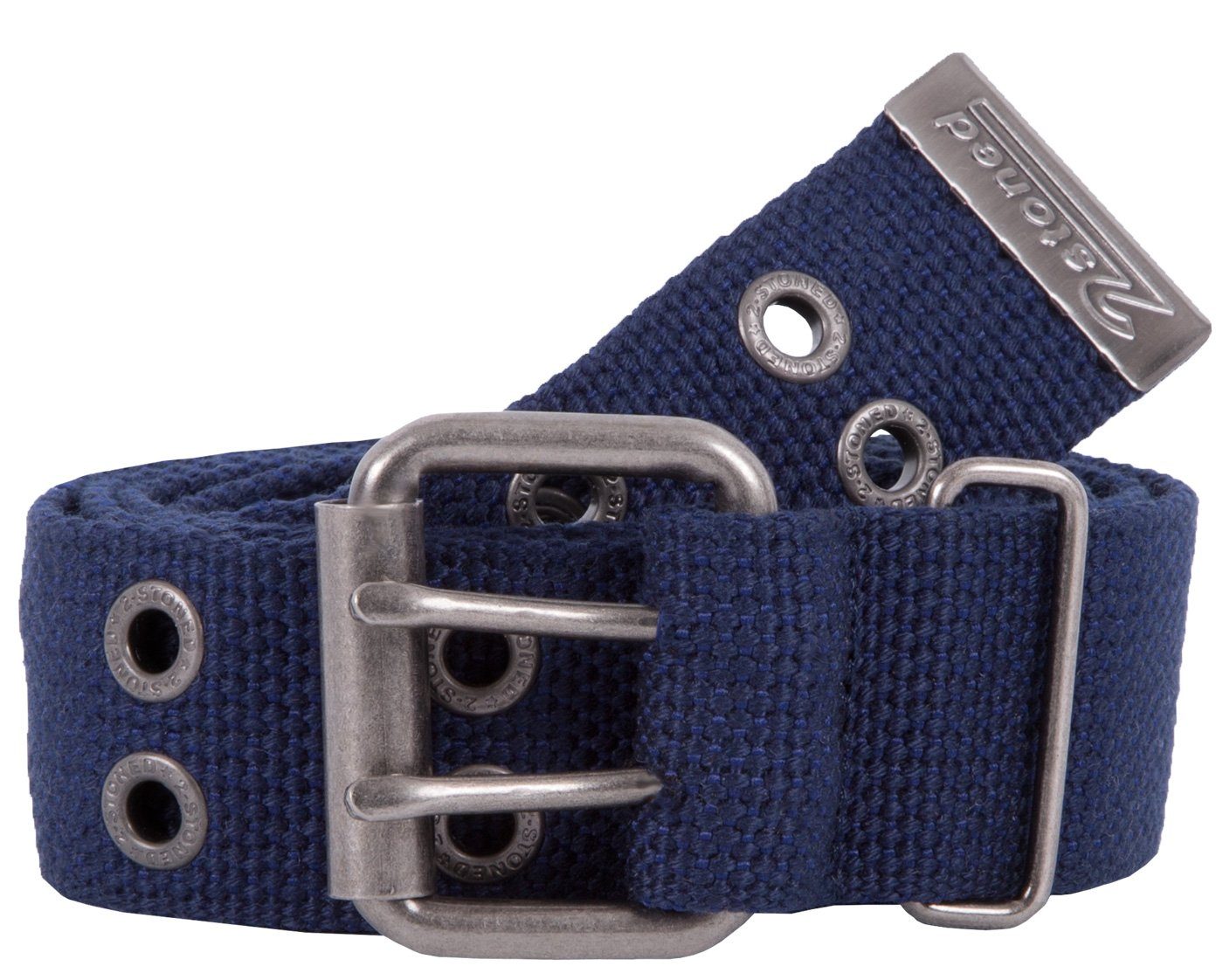2Stoned Nietengürtel Stoffgürtel Unisex mit Dornschließe, 4 cm breit, 95 cm günstig online kaufen