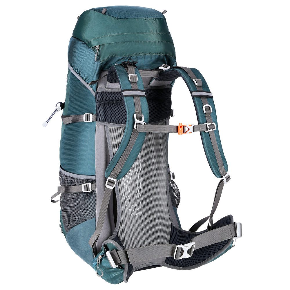 NILS CAMP Trekkingrucksack Reiserucksack Wanderrucksack Expeditionsrucksack (Spar-Set, 1-tlg., 80 x 40 x 30 cm), 65 l, teilbares Hauptfach, Stahlgestell