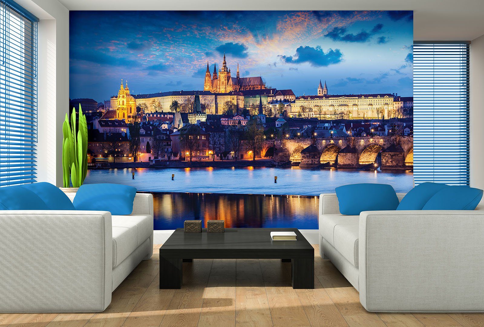 Wallarena Fototapete Stadt Bei Nacht Tapete Wohnzimmer Schlafzimmer Wandtap günstig online kaufen