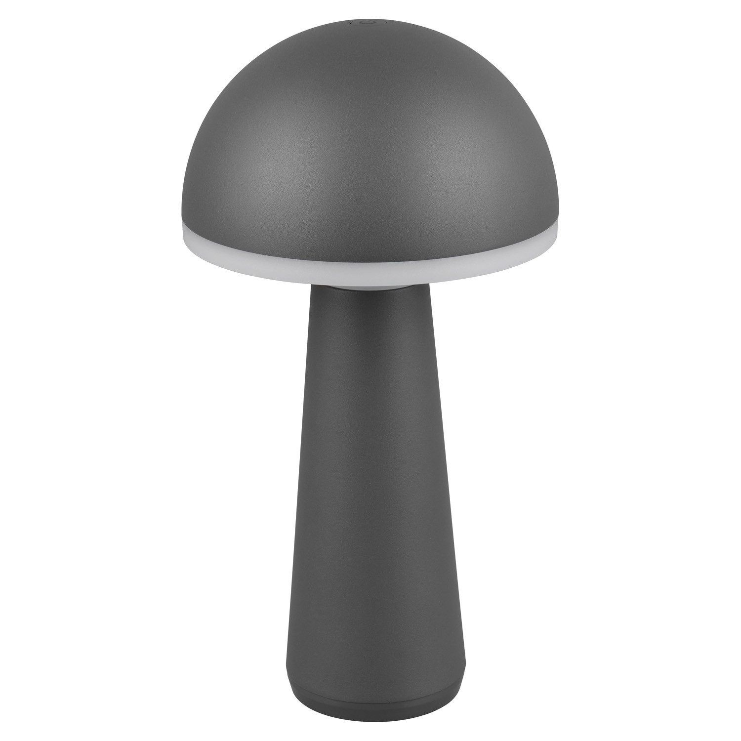 Reality Leuchten LED Tischleuchte FUNGO, H 31 cm, Schwarz, Kunststoff, Metall, Anpassung der Farbtemperatur, Dimmfunktion, LED fest integriert, Extra-Warmweiß, Neutralweiß, Tageslichtweiß, Akkubetrieben, IP54 Outdoorgeeignet, inkl. Ladestation