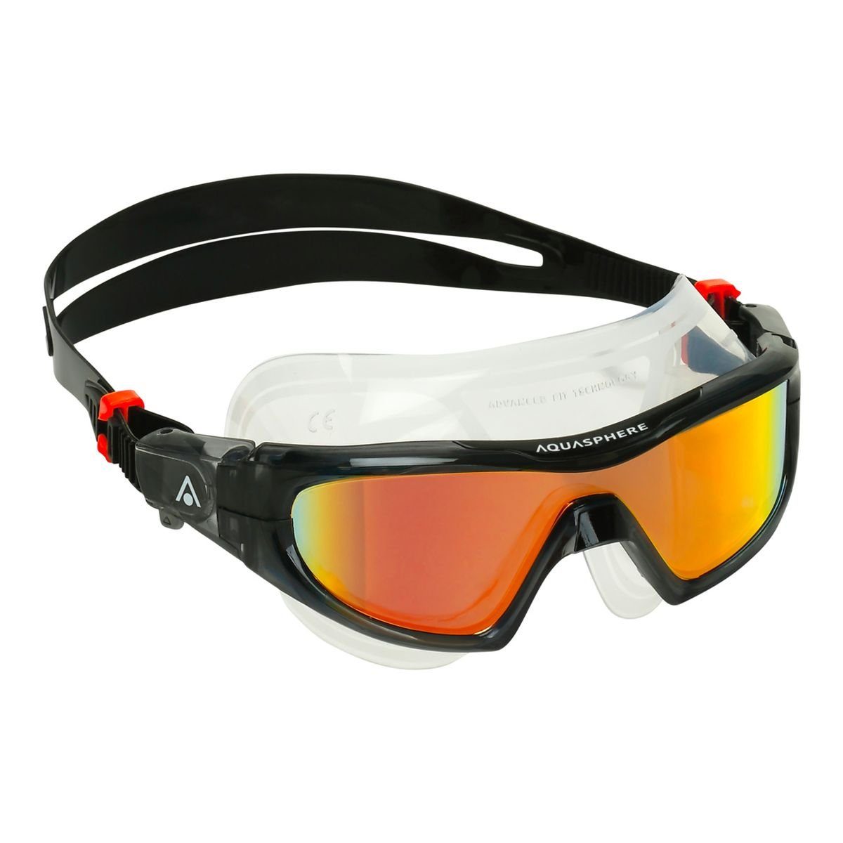 Aquasphere Schwimmbrille Vista Pro Titanium schwarz/orange Mirror