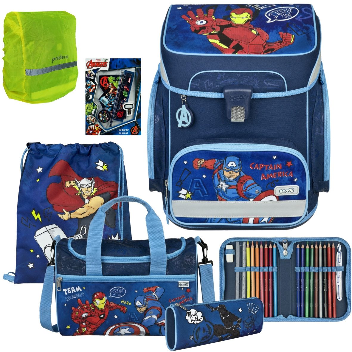 Scooli Ранцы 1.Klasse Jungen EasyFit in unterschiedlichen Sets (8-tlg)