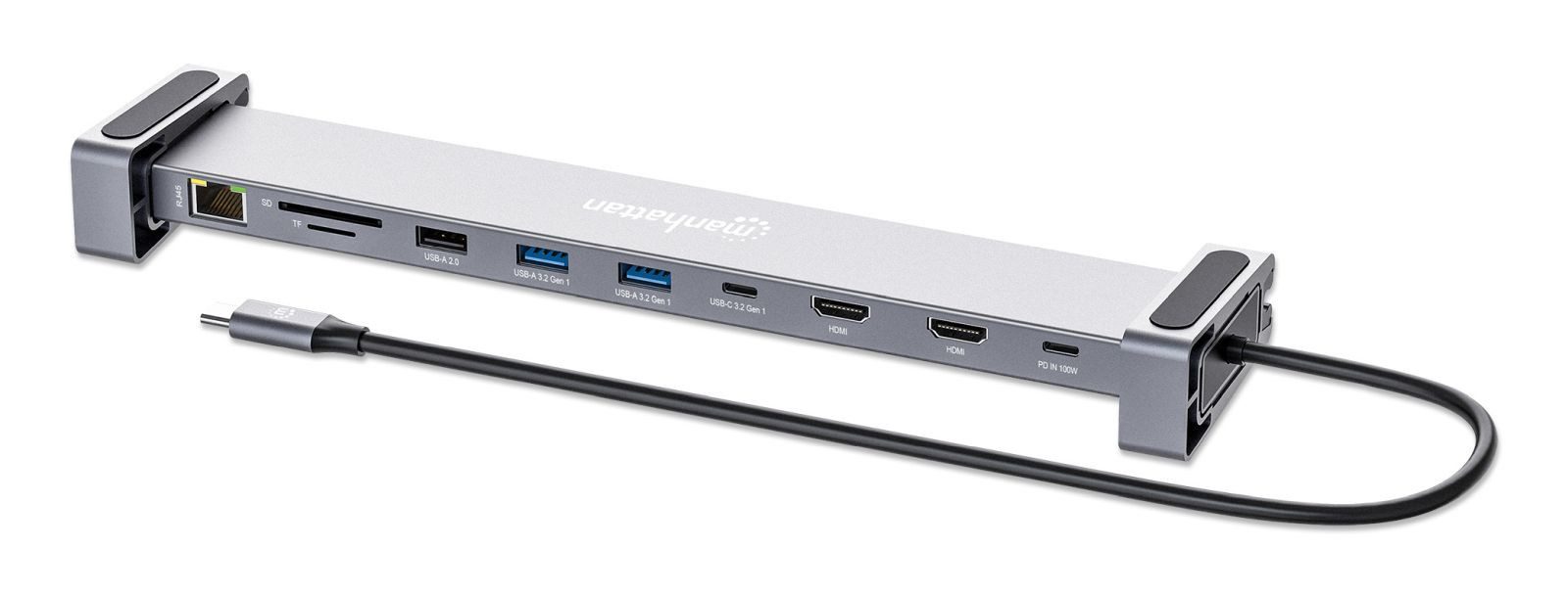 MANHATTAN 10-in-1 - Dockingstation - USB-C 3.2 Gen 1 Smartphone-Ladegerät