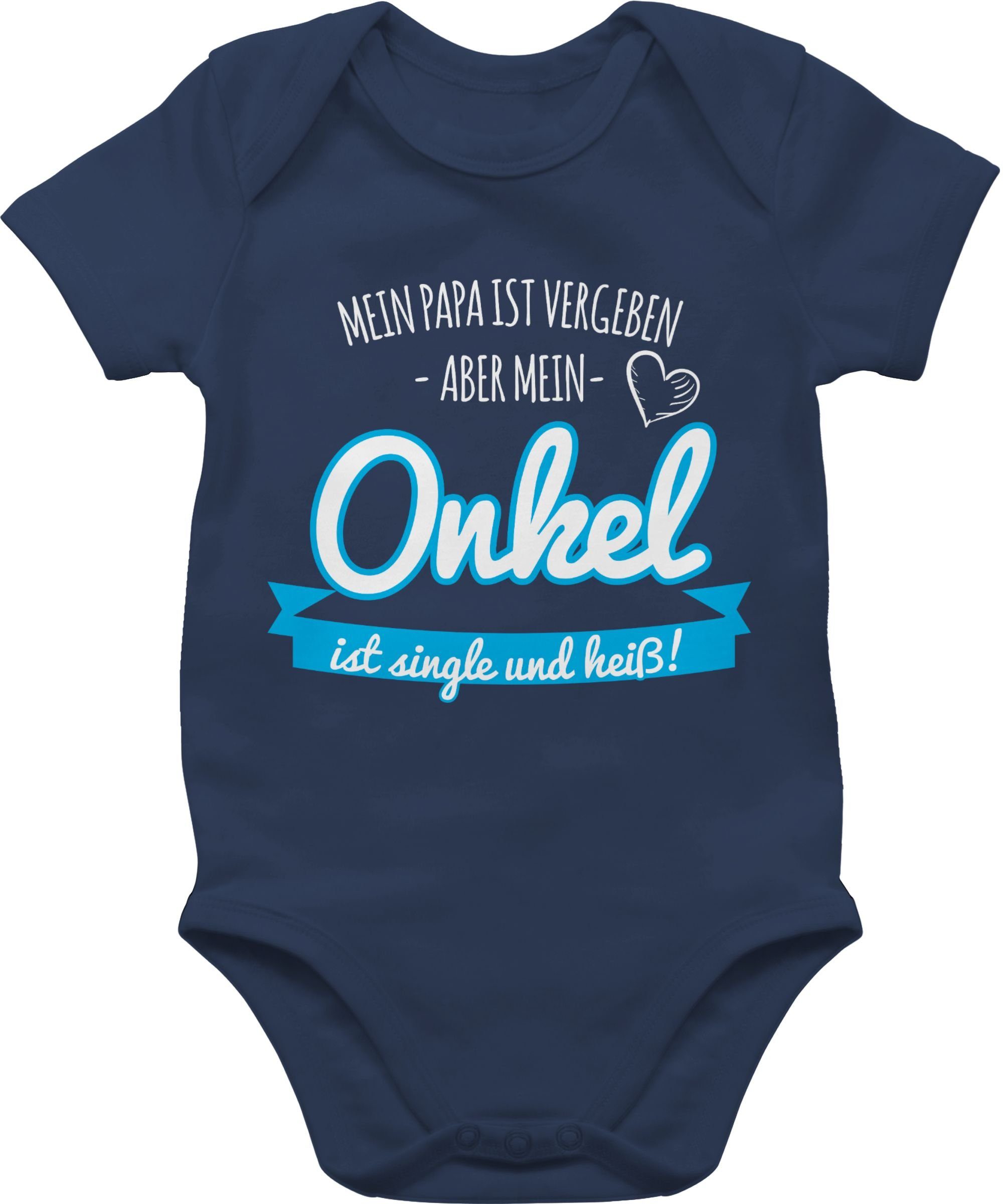 Mein Sprüche Blau Navy ist 2 Onkel Shirtbody Shirtracer Singel Baby süßer